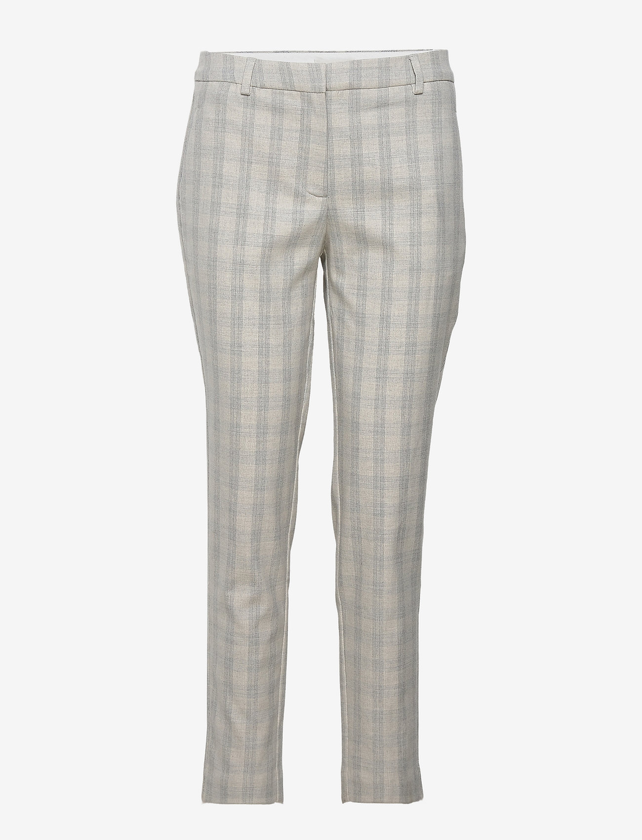 FIVEUNITS - Kylie Crop 734 Soft Grey Check - tailored trousers - soft grey check - 0