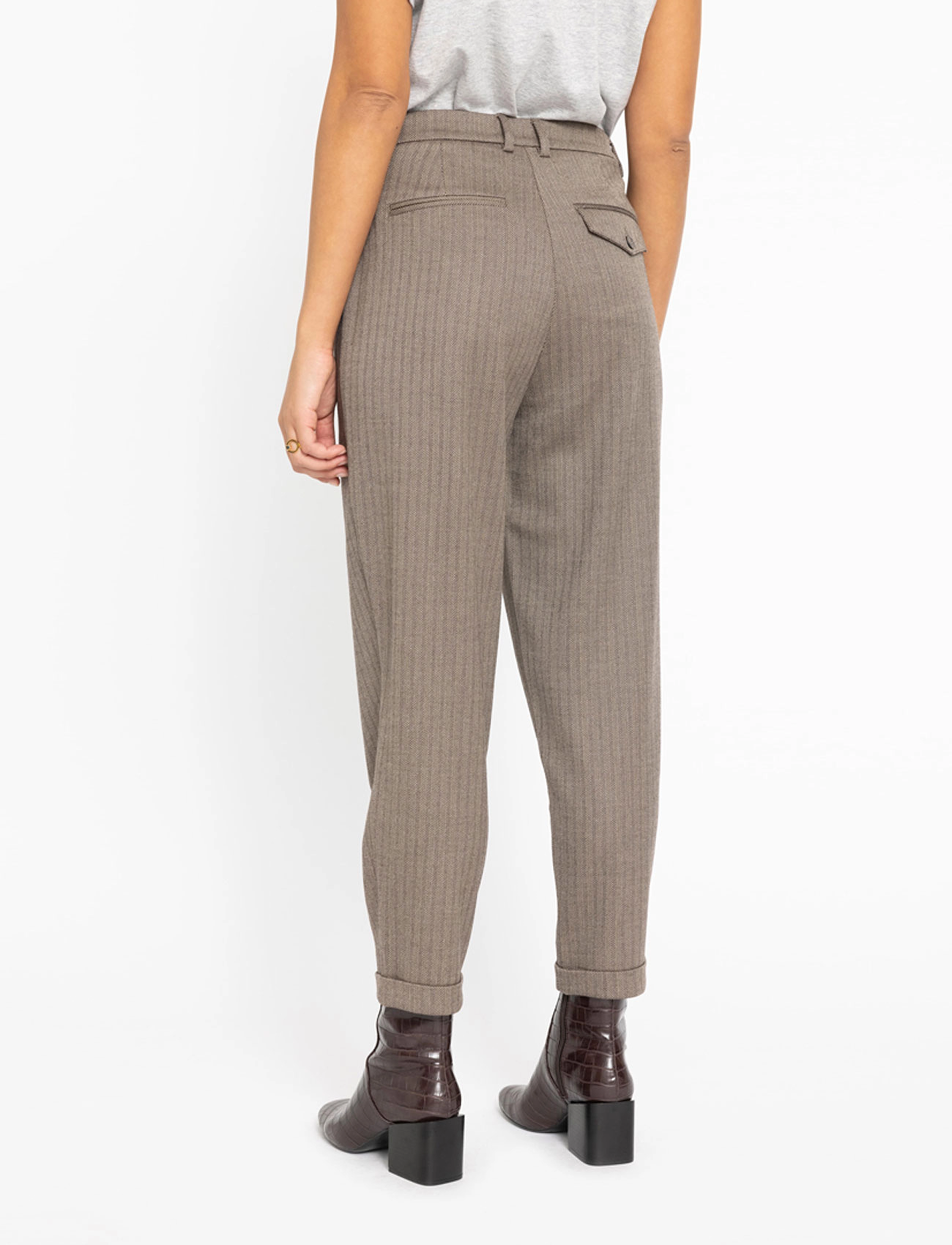 FIVEUNITS - Malou - brown herringbone - 4