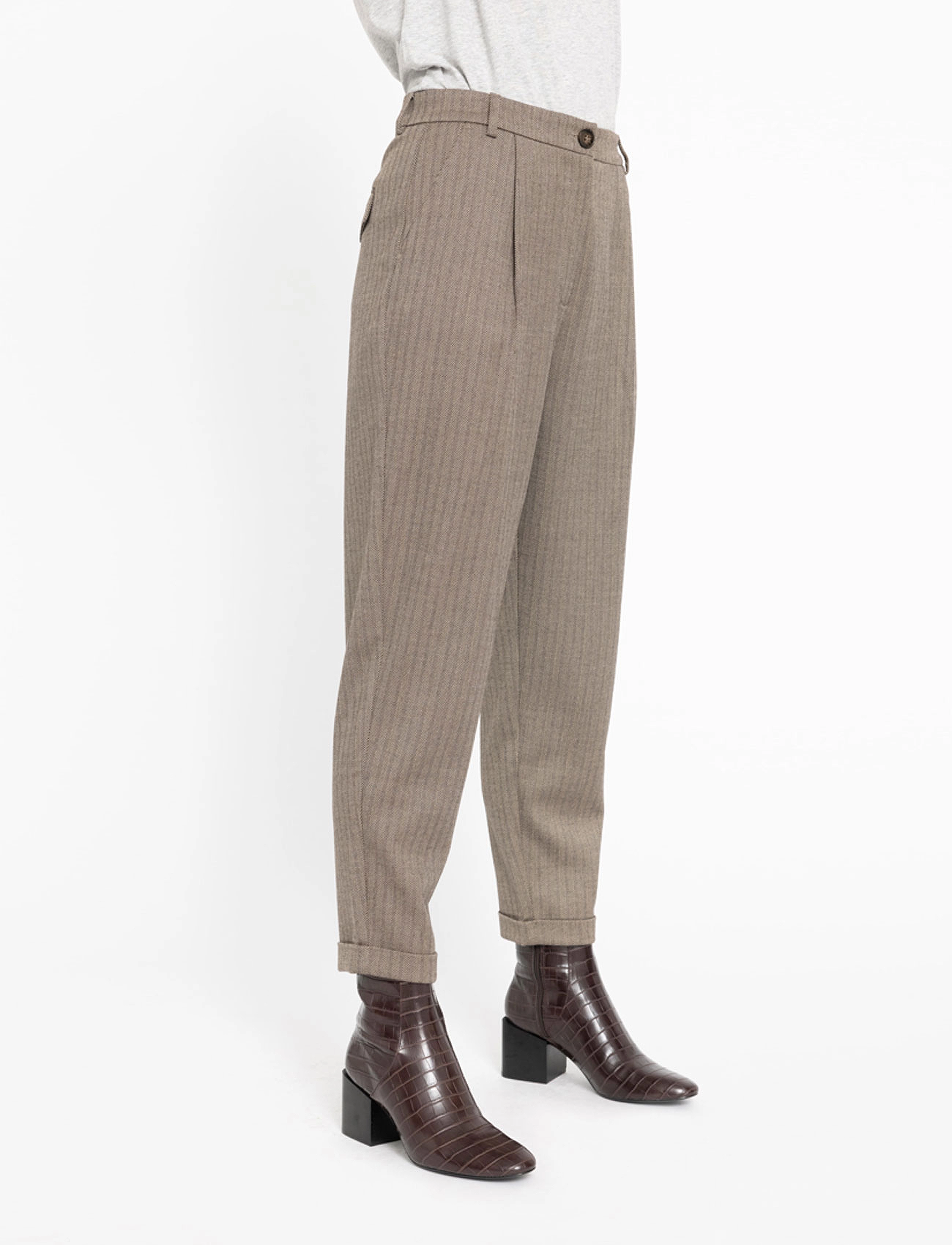 FIVEUNITS - Malou - brown herringbone - 5