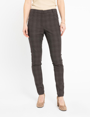 FIVEUNITS - Angelie Pure - tailored trousers - brown check - 4