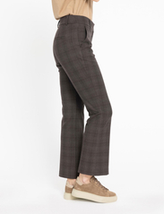 FIVEUNITS - Clara Ankle - dalykinio stiliaus kelnės - brown check - 7