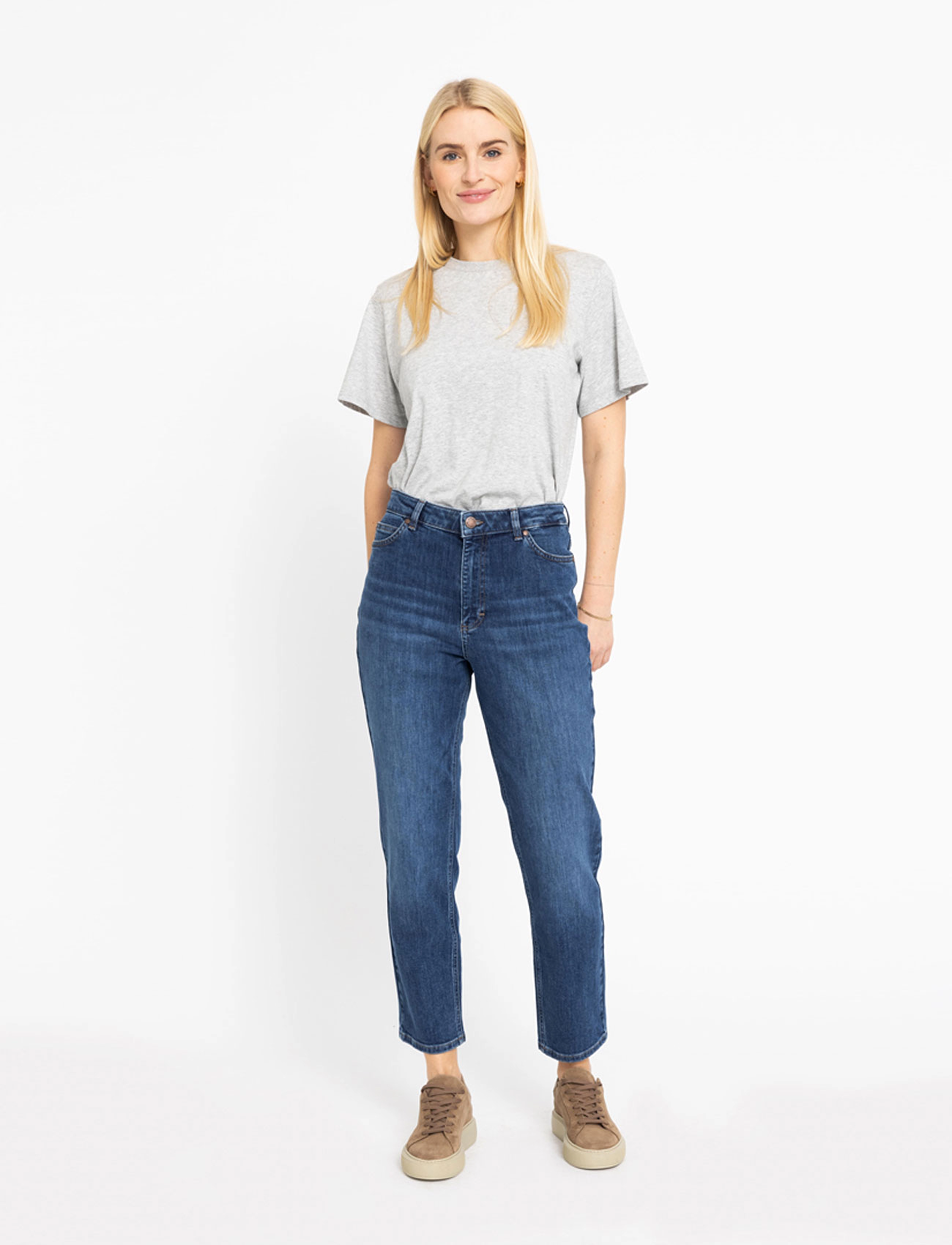 FIVEUNITS Mollyfv Ankle, Kvinder, Højtaljede Ankel Jeans, Blå, Str: 24