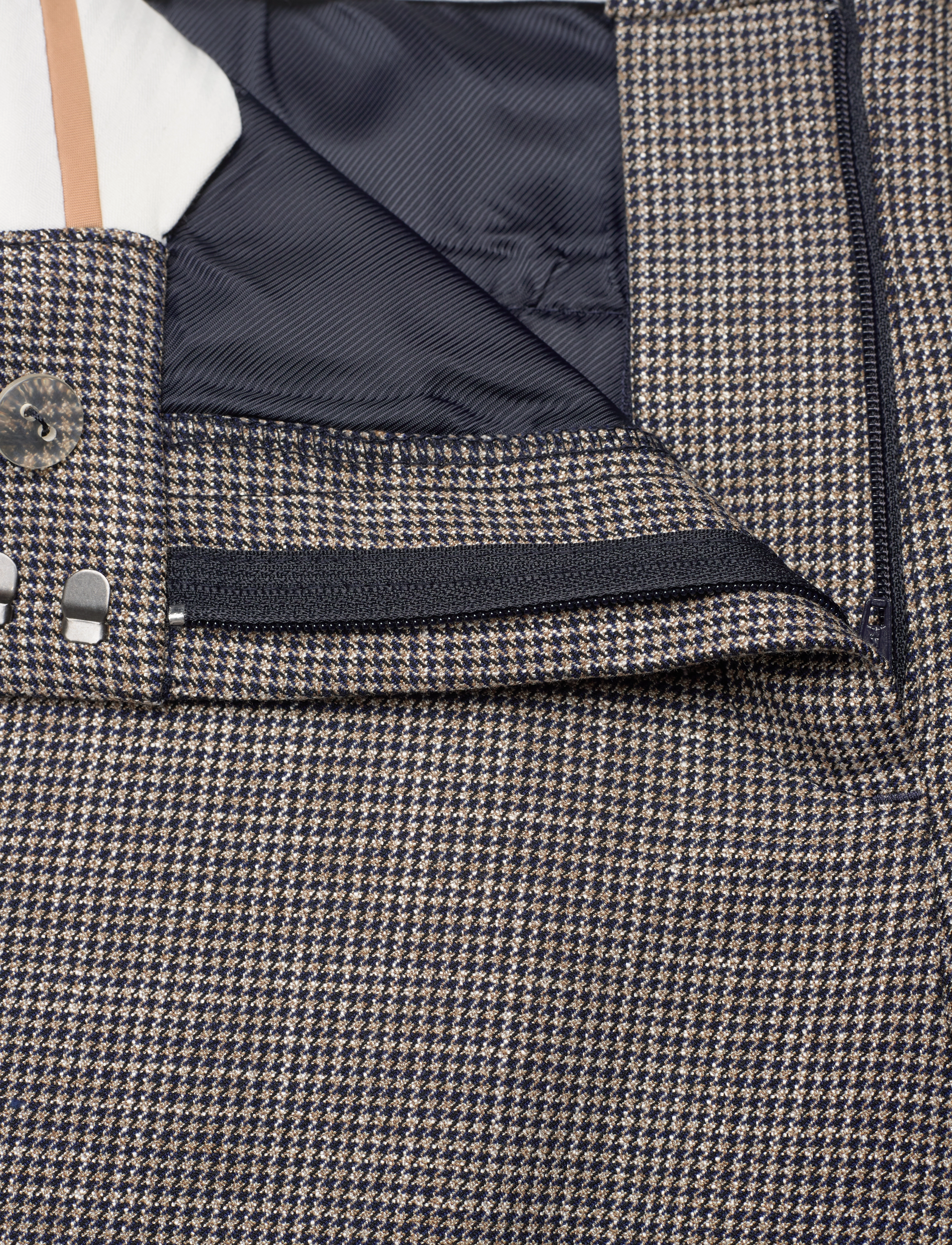 FIVEUNITS - Kylie Crop - kitsalõikelised püksid - navy mini houndstooth - 3
