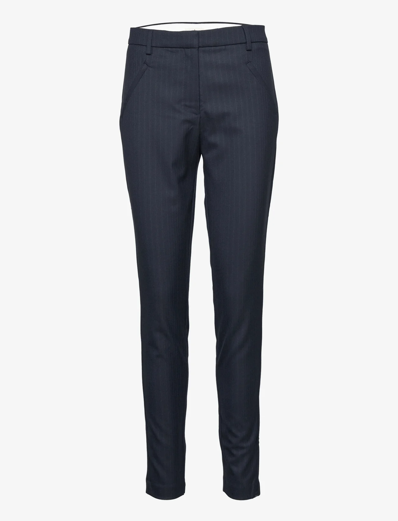 FIVEUNITS - Angelie Pure - tailored trousers - navy dashed pinstripe - 0
