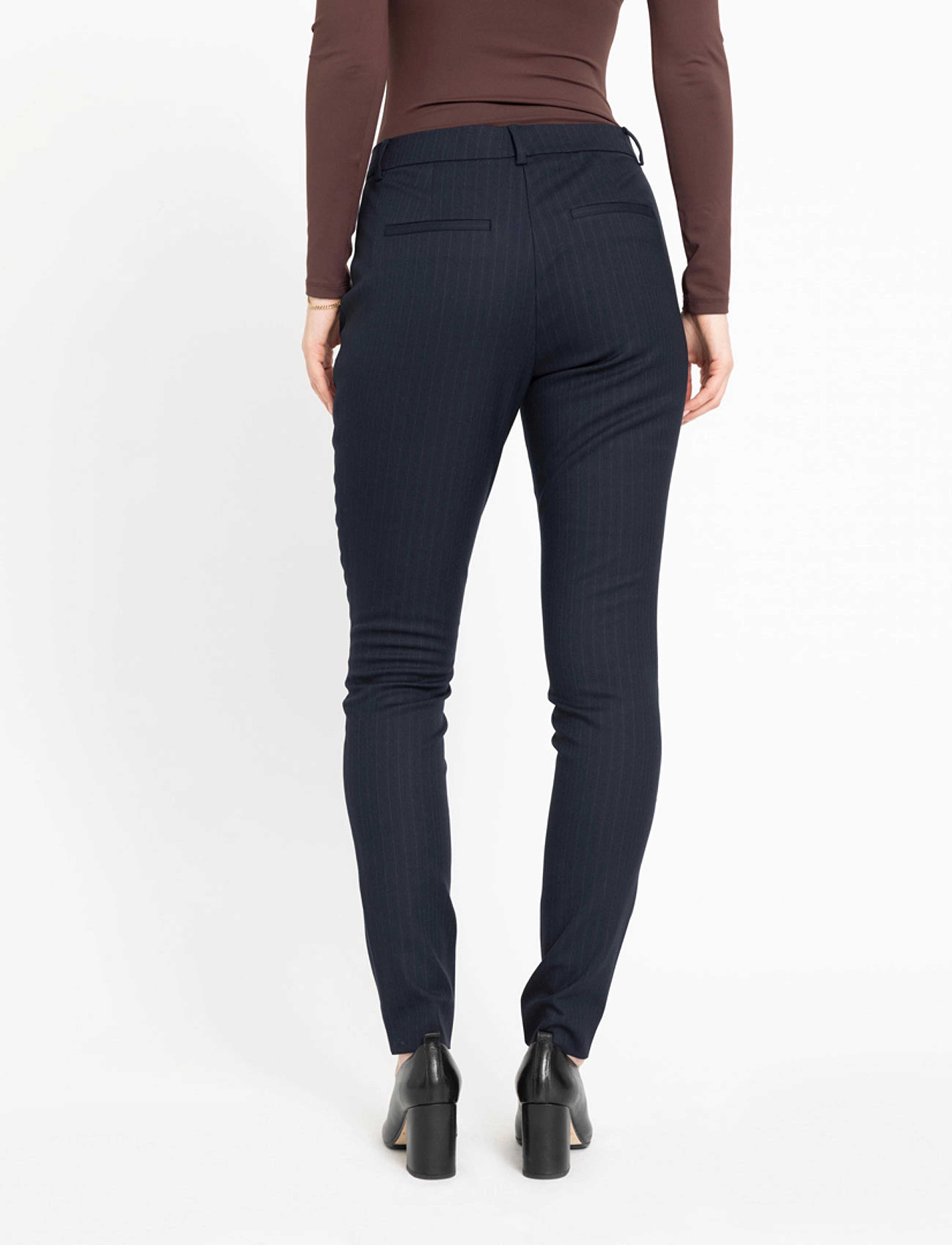 FIVEUNITS - Angelie Pure - navy dashed pinstripe - 4