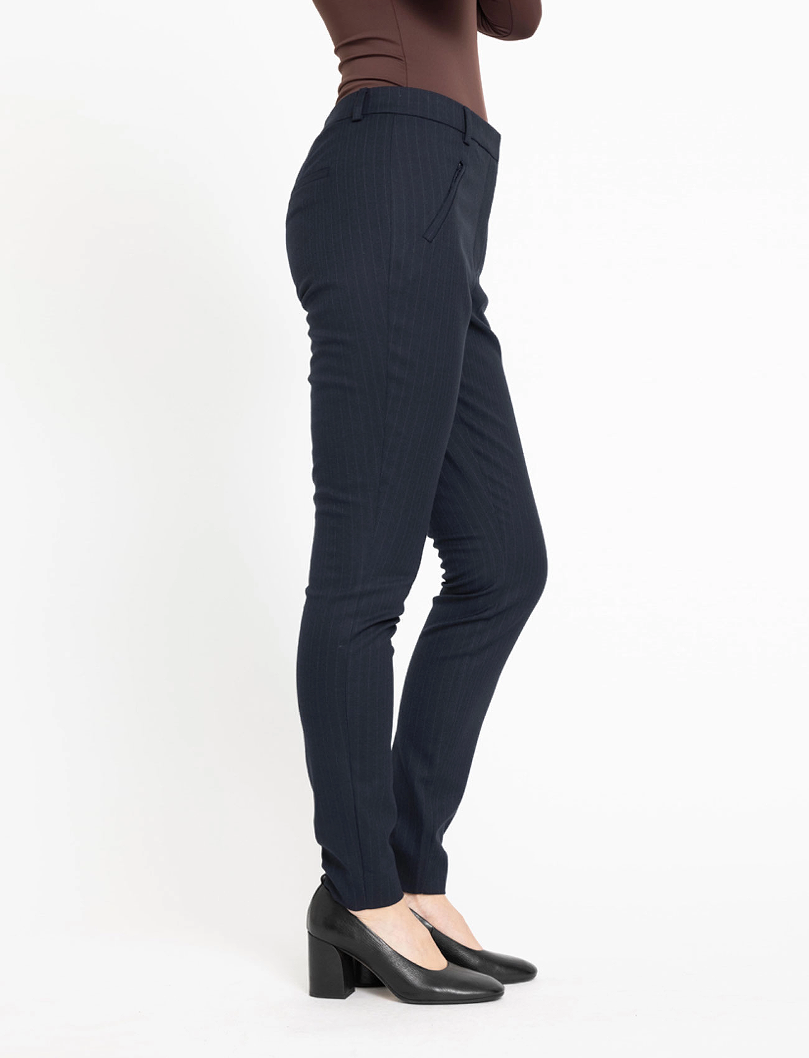FIVEUNITS - Angelie Pure - navy dashed pinstripe - 5
