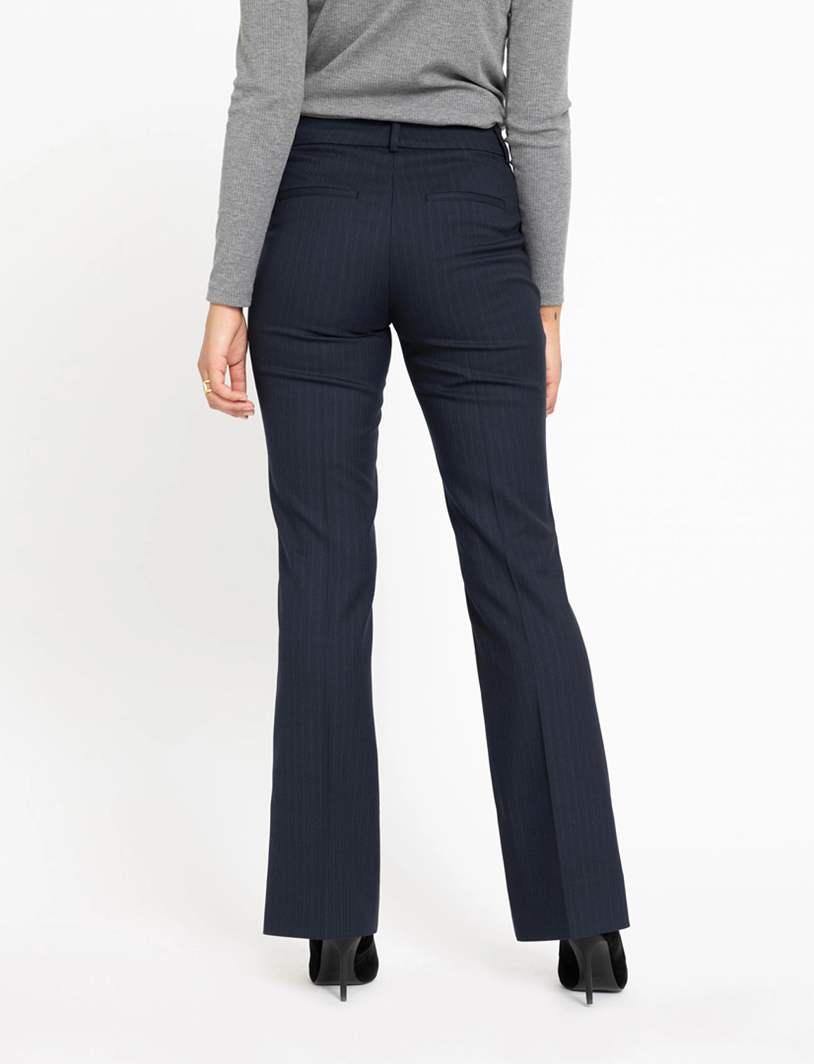 FIVEUNITS - Clara - navy dashed pinstripe - 4