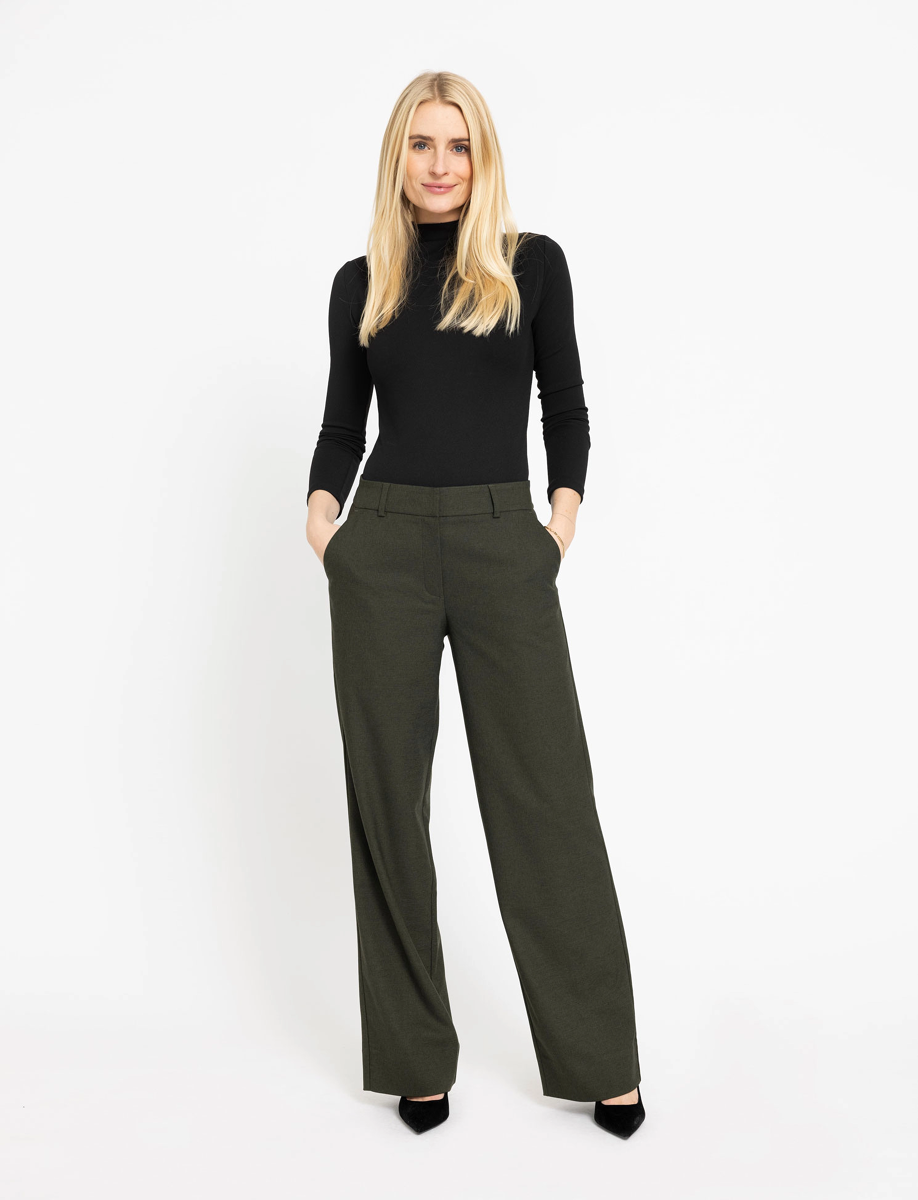 FIVEUNITS - Dena - dark green melange - 2