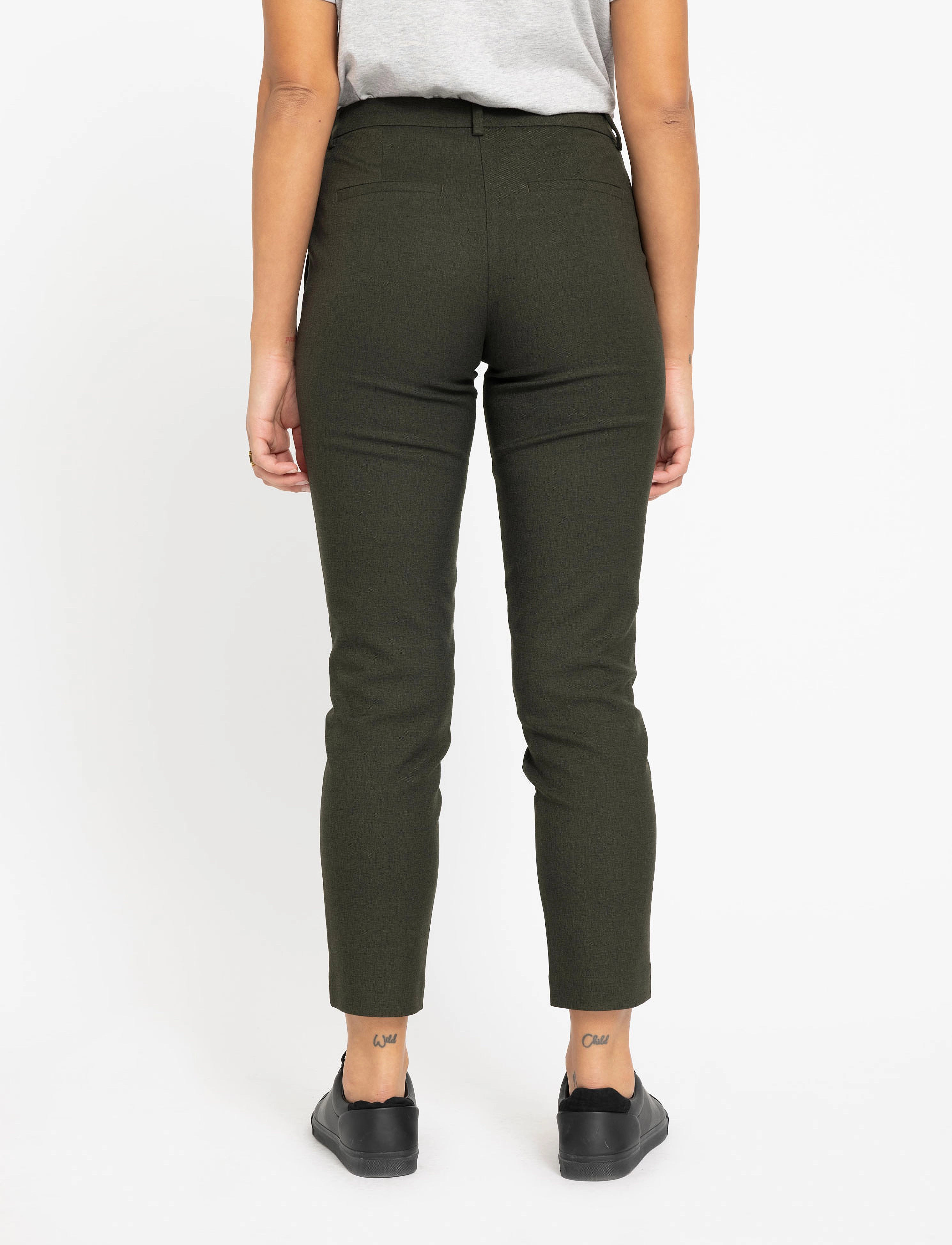 FIVEUNITS - Kylie Crop - dark green melange - 4
