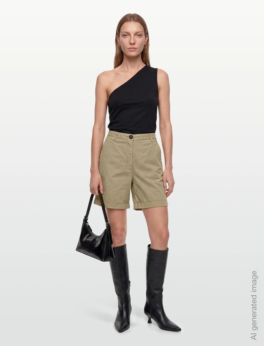 FIVEUNITS - EmmaFV Shorts - lühikesed chino-püksid - green tea - 0