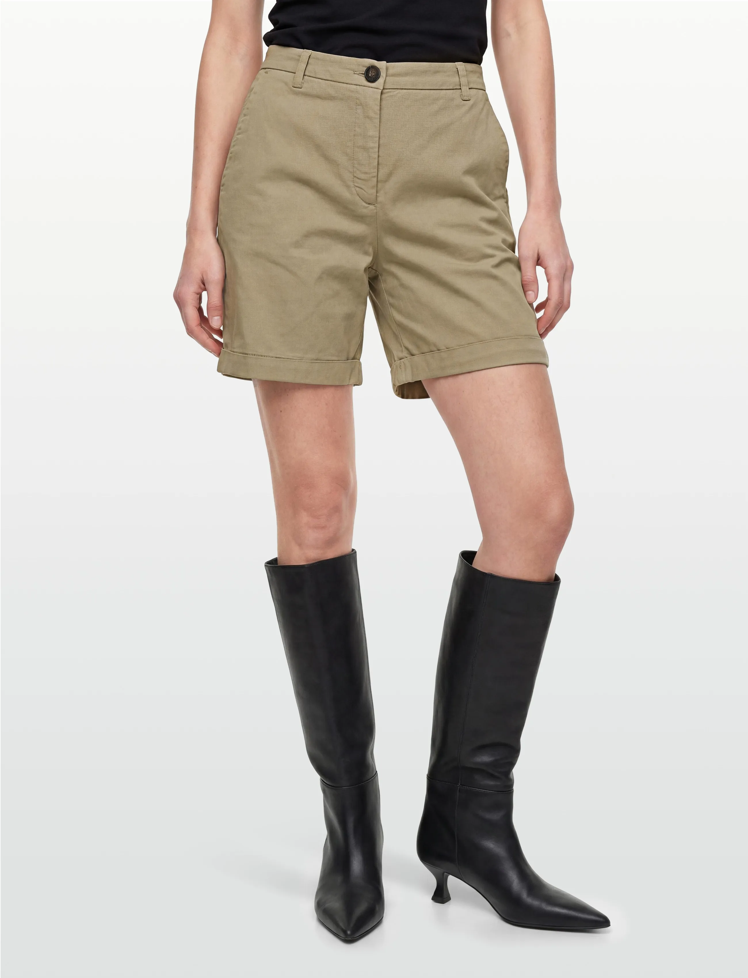 FIVEUNITS - EmmaFV Shorts - chino-shorts - green tea - 3