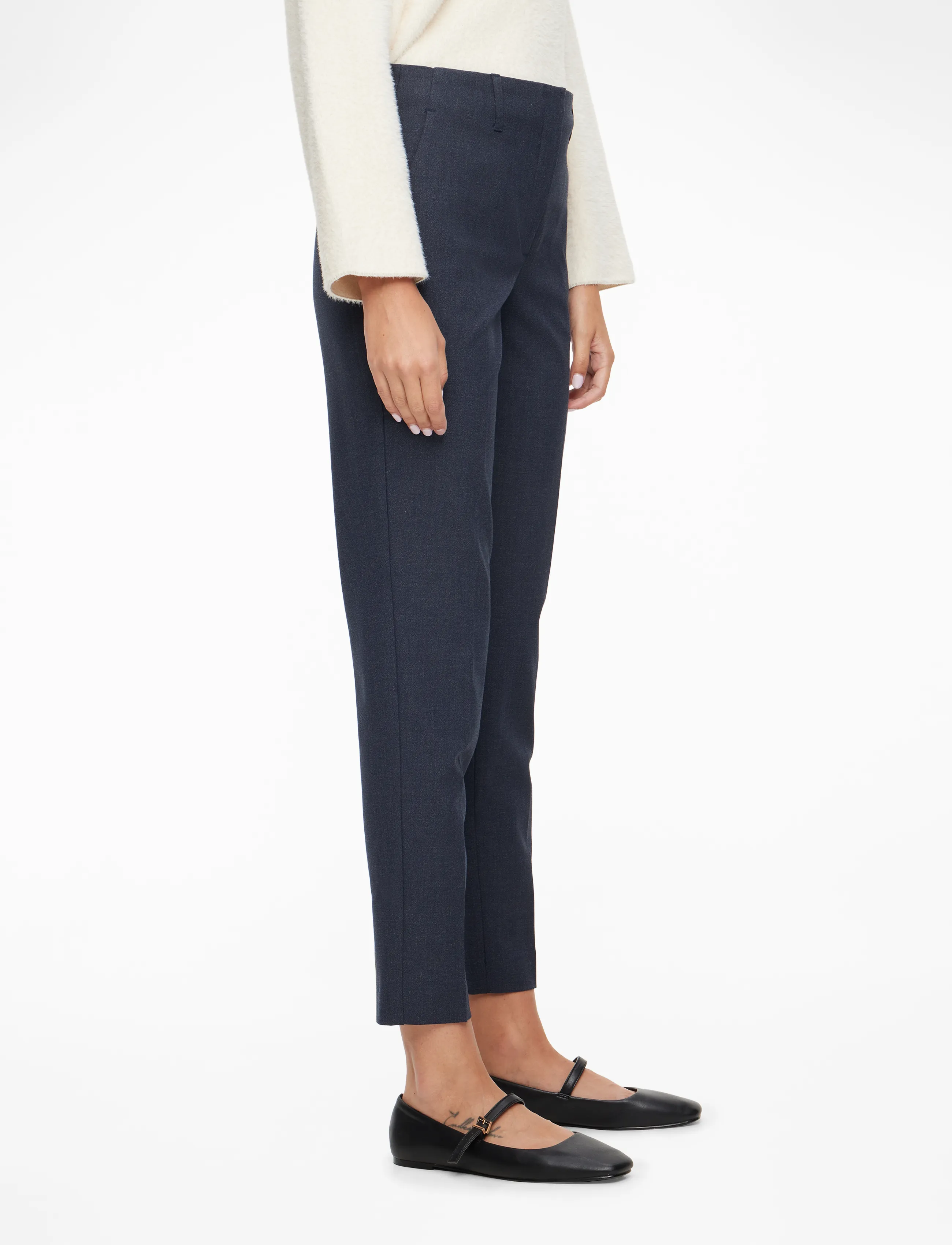 FIVEUNITS JuliaFV - Bukser - BLUE GREY MELANGE / navy