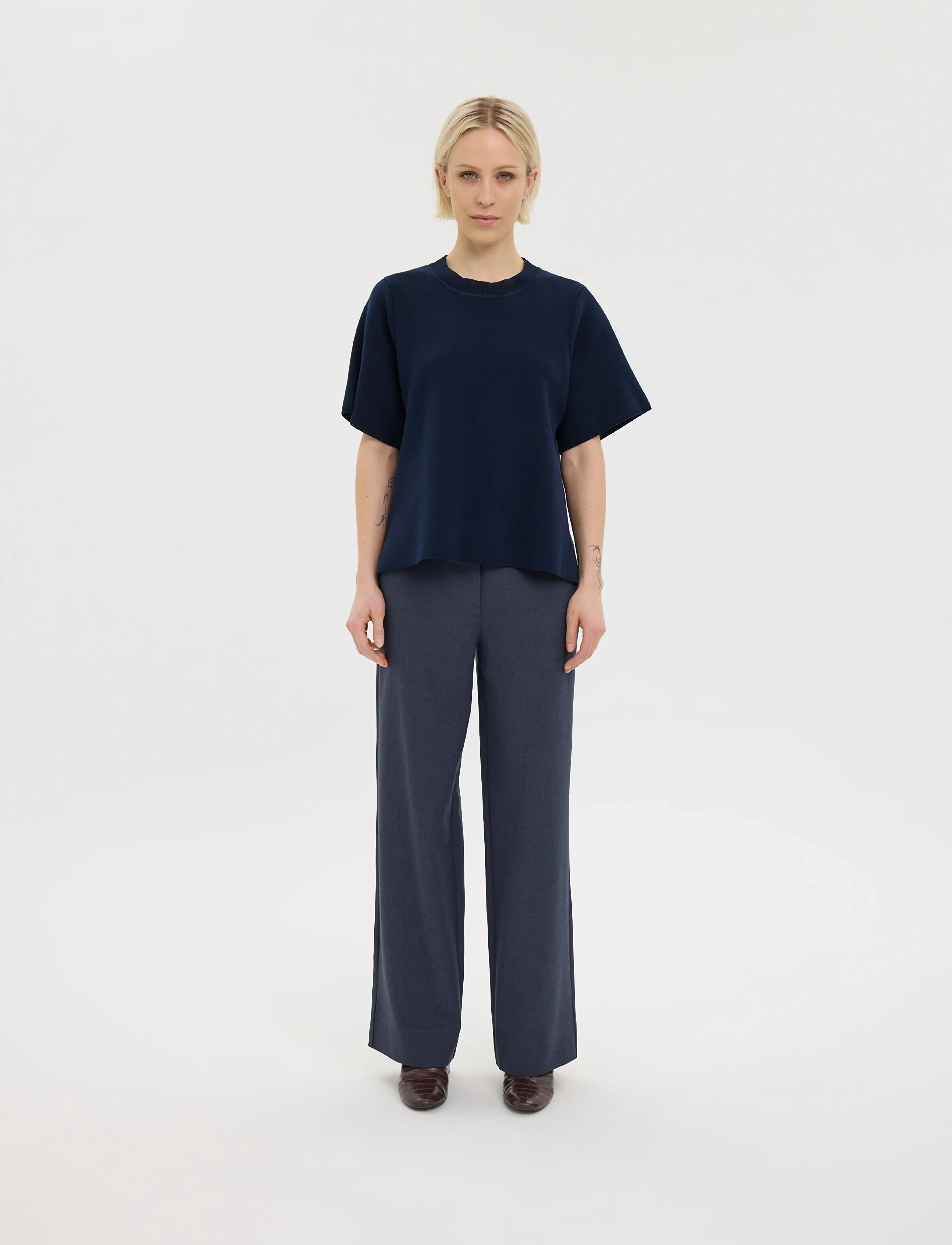 FIVEUNITS DenaFV - Püksid - BLUE GREY MELANGE / navy