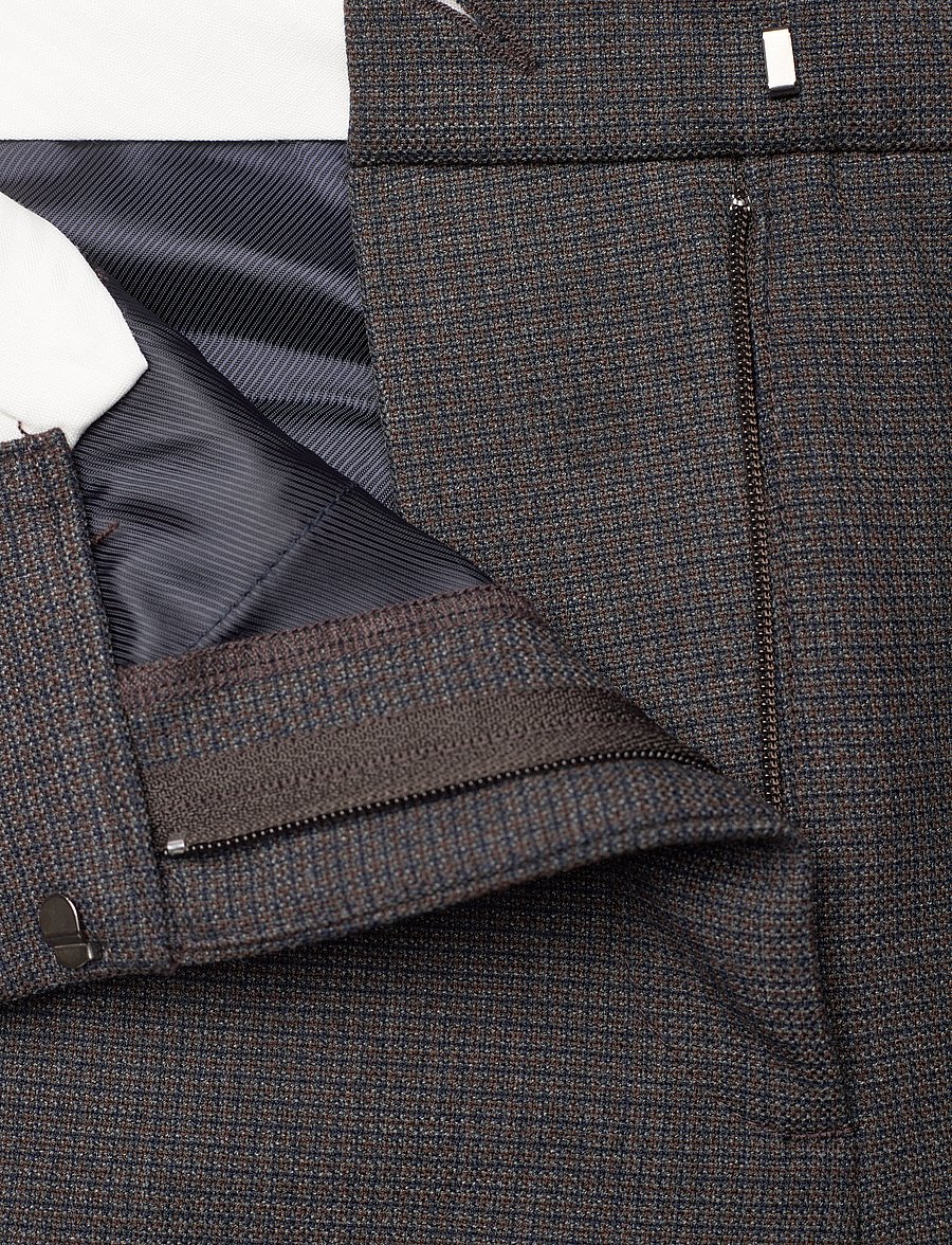 FIVEUNITS - AngelieFV Pure - kitsalõikelised püksid - navy brown grid - 3