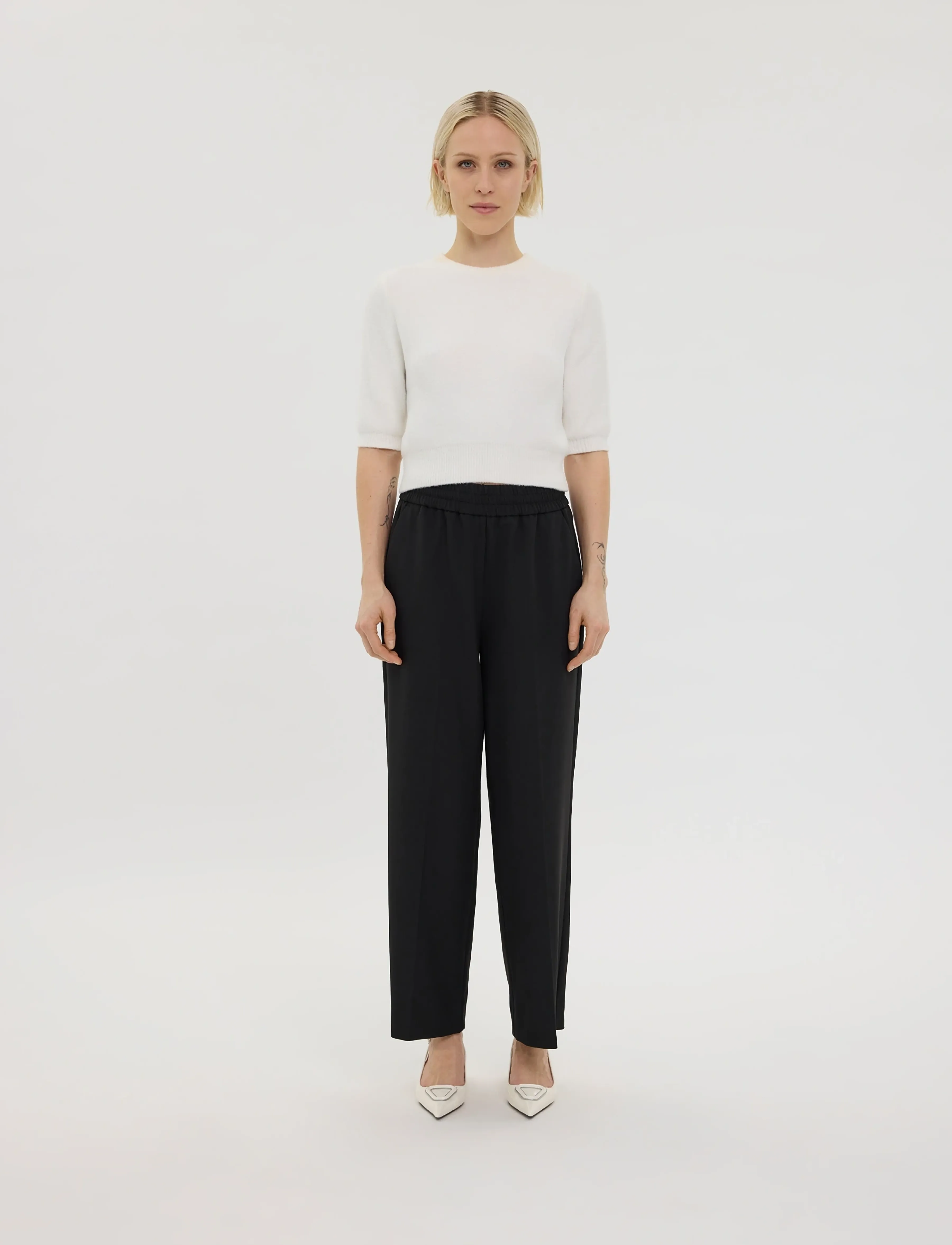 FIVEUNITS LouiseFV Ankle - Raka byxor - BLACK / black