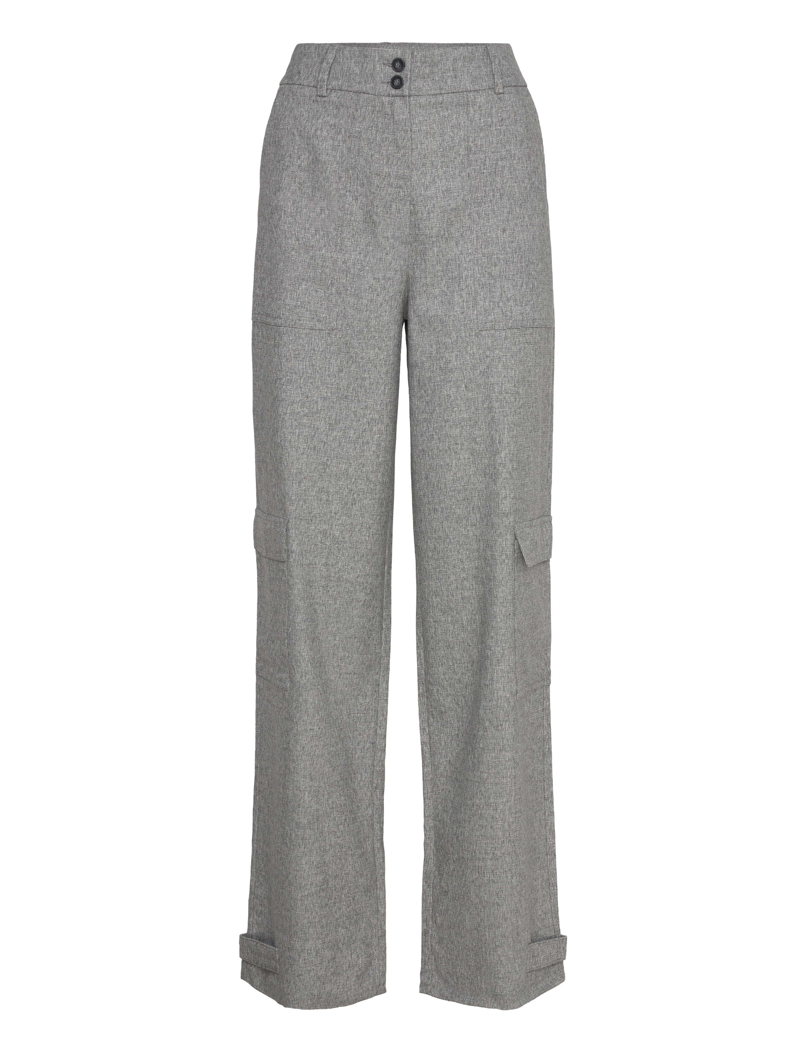 FIVEUNITS Sophiafv Cargo Strap, 32, Trousers, Grau - Straight Leg, Frauen