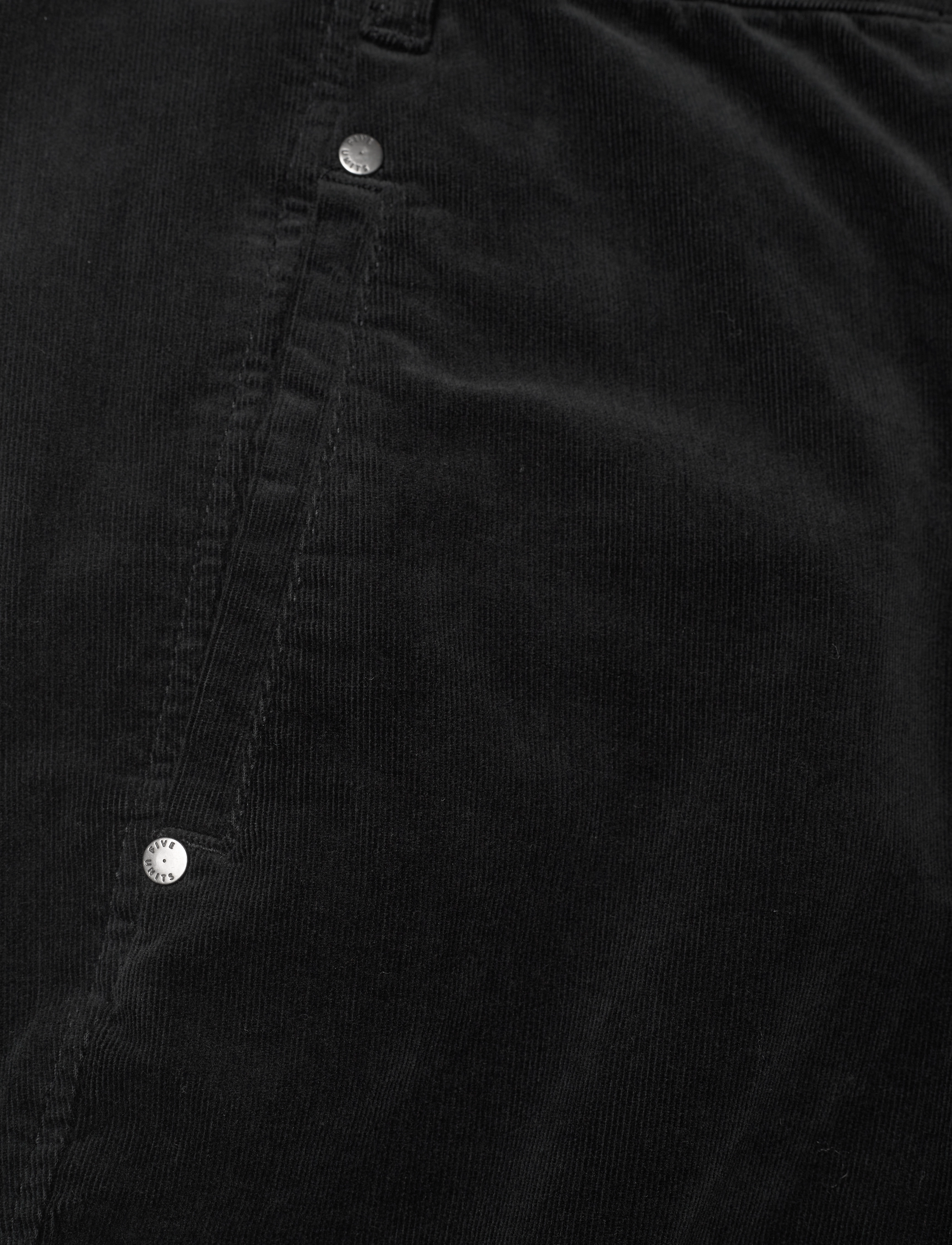 FIVEUNITS - JolieFV Pure - slim fit spodnie - black fine corduroy - 2