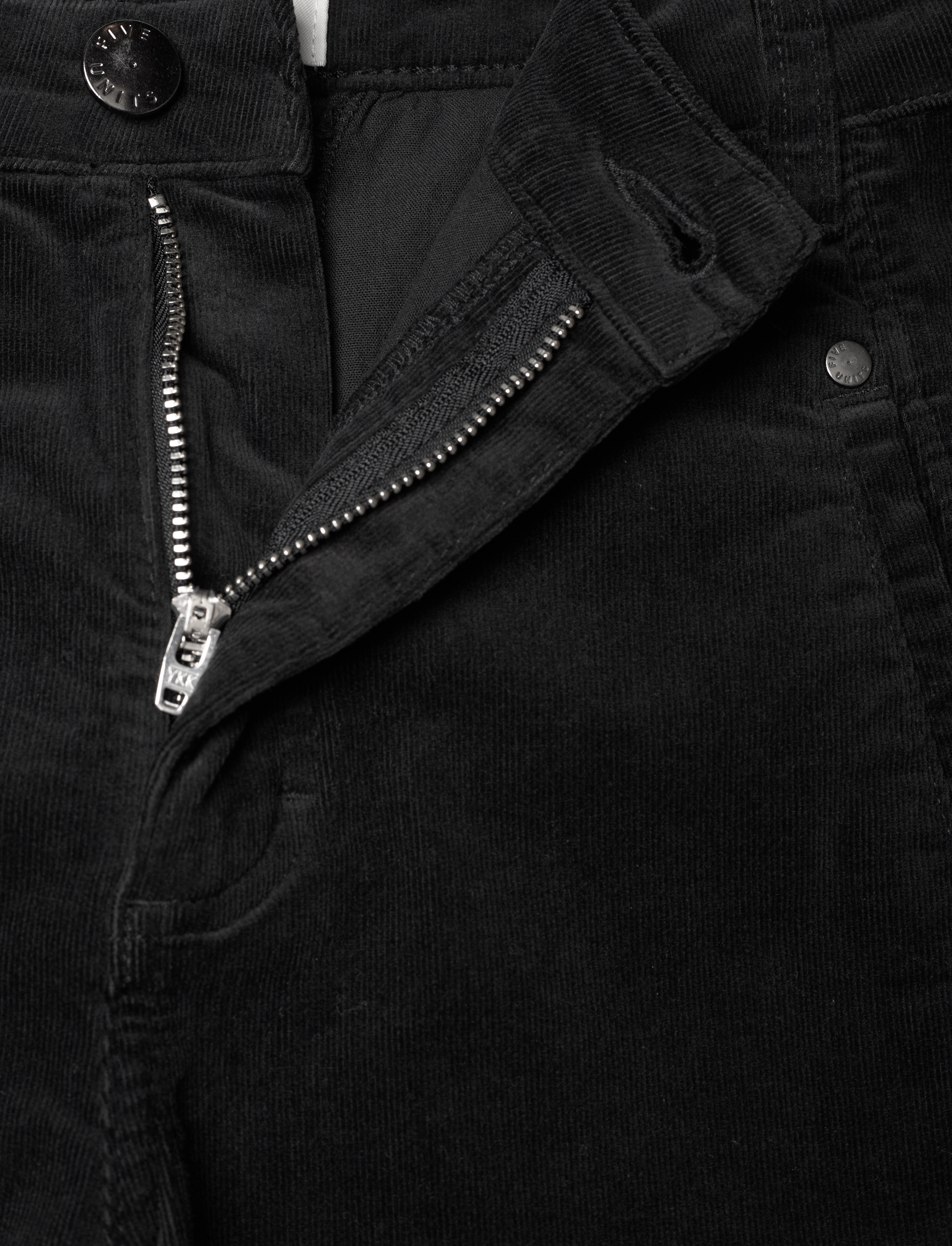FIVEUNITS - JolieFV Pure - slim fit spodnie - black fine corduroy - 3