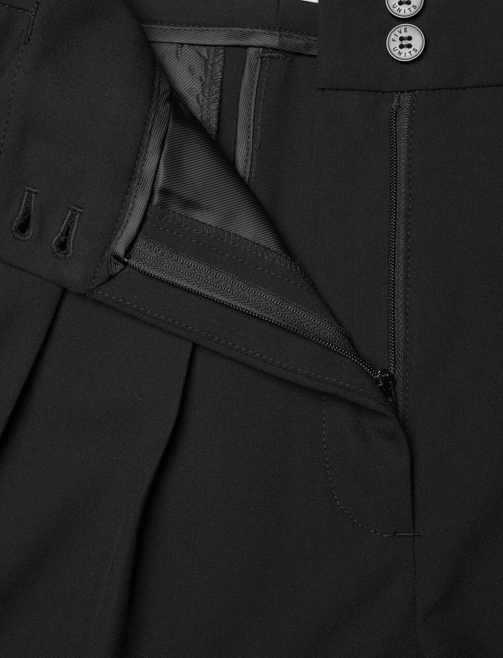 FIVEUNITS - KarenFV - laia säärega püksid - black ink - 3