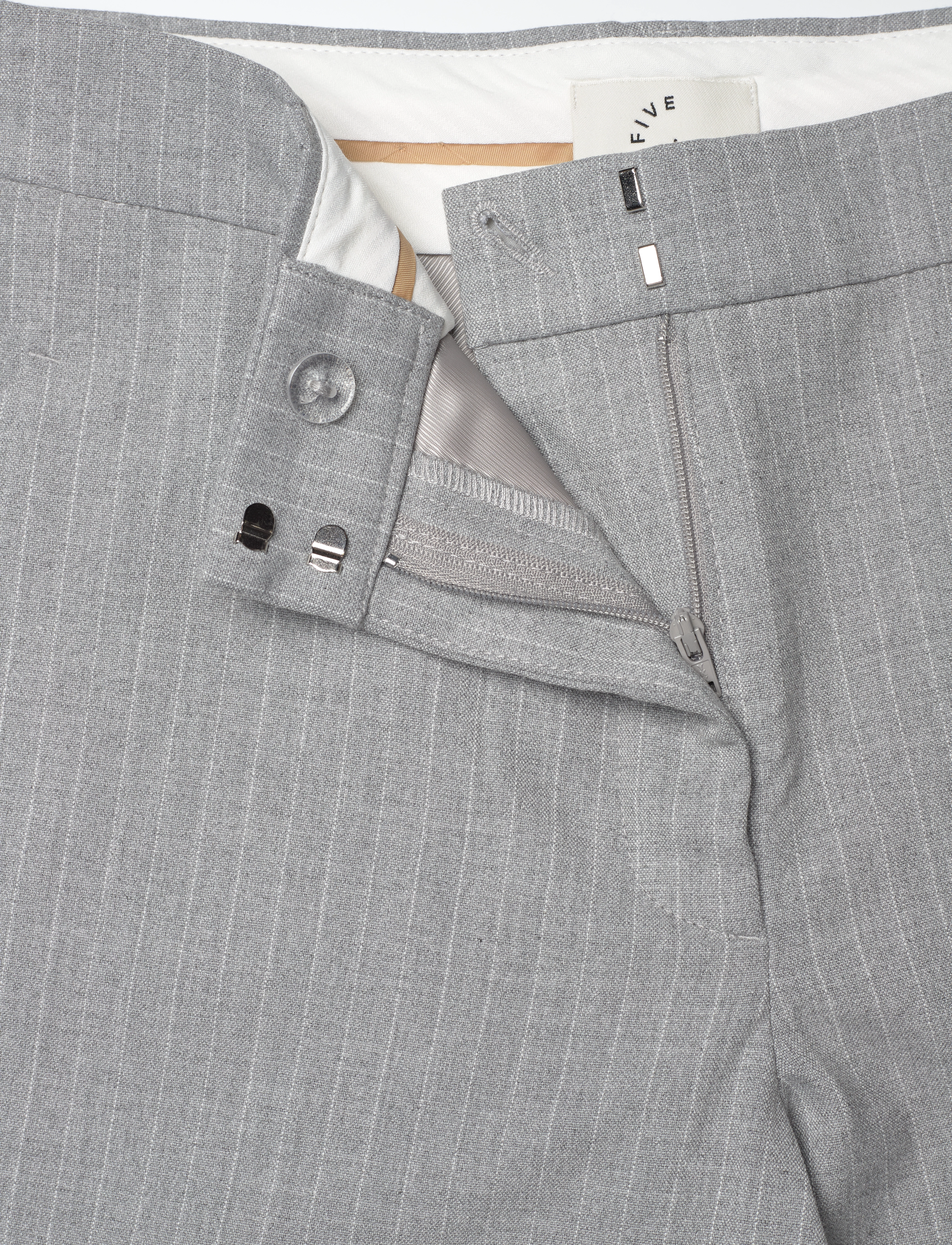 FIVEUNITS - KylieFV - slim fit byxor - light grey pinstripe - 4
