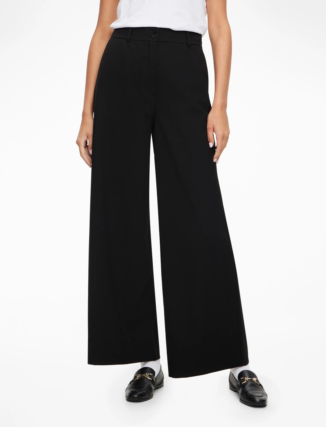 FIVEUNITS - LauraFV - bukser med brede ben - black - 4