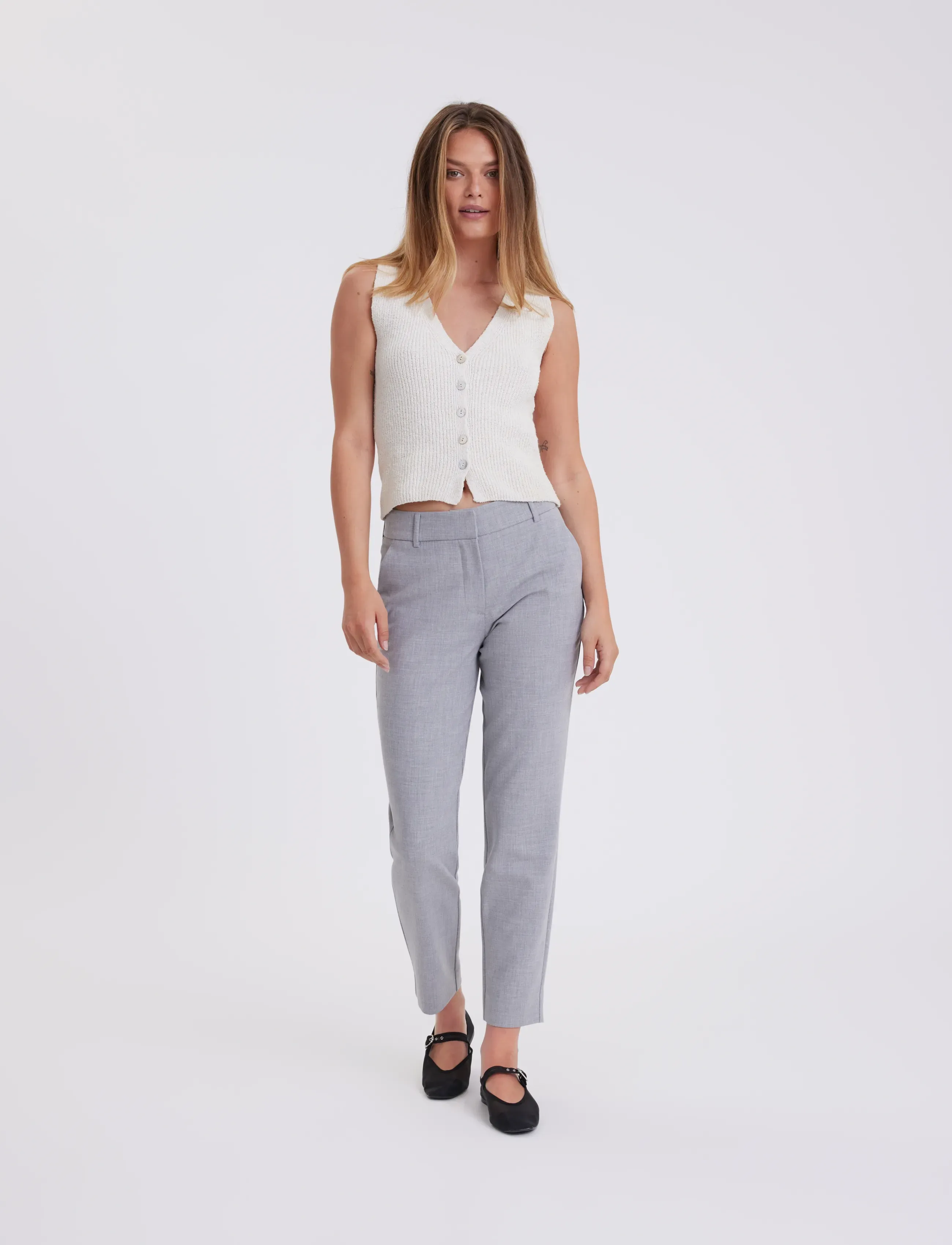 FIVEUNITS KaisaFV - Kleidung - MID GREY MELANGE / grey