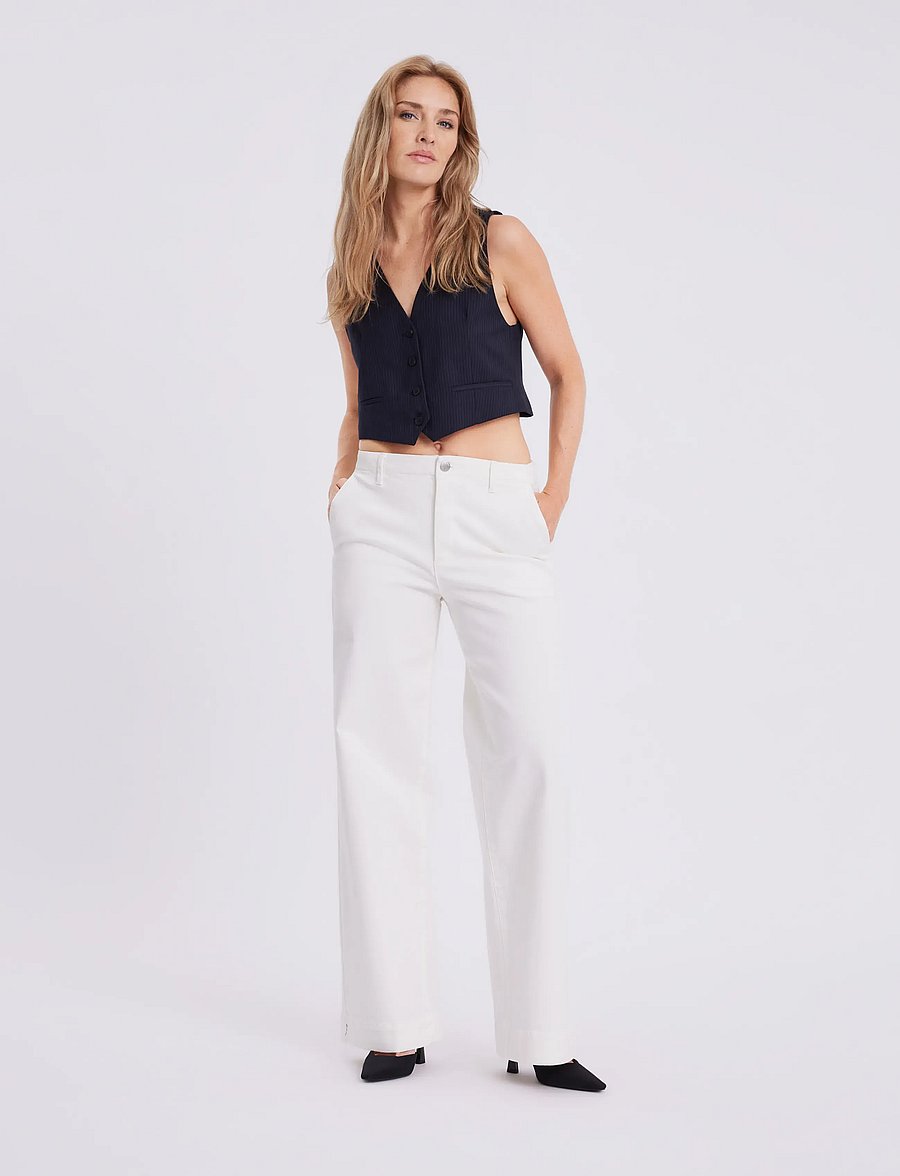 FIVEUNITS - EricaFV - wide leg jeans - eggshell - 0