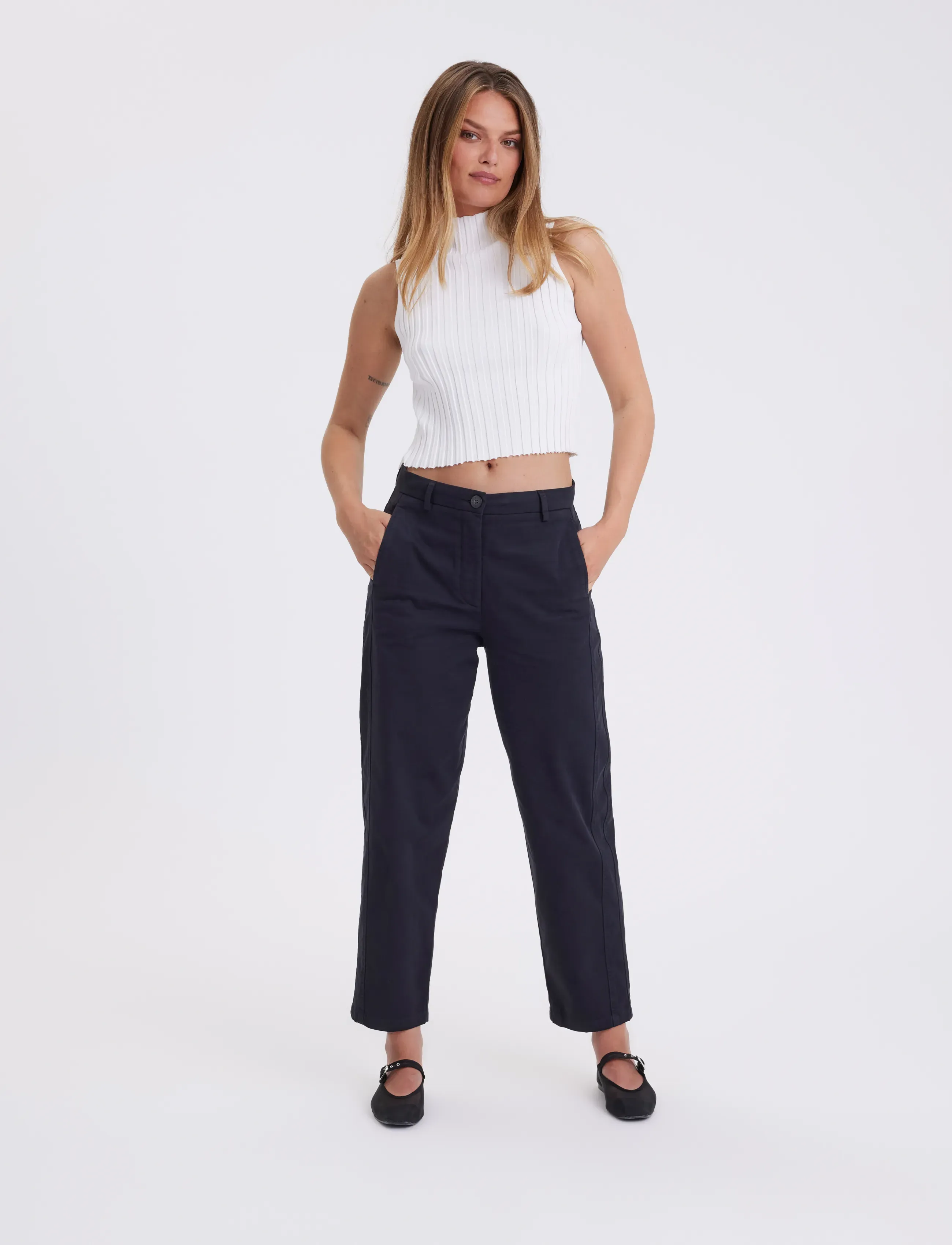 FIVEUNITS OlgaFV - Chinos - BLACK / black