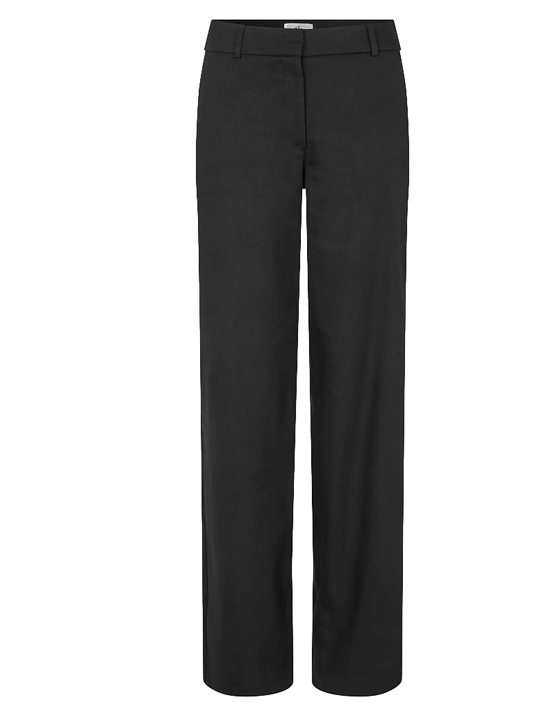 FIVEUNITS - DenaFV - bukser med lige ben - black linen - 1