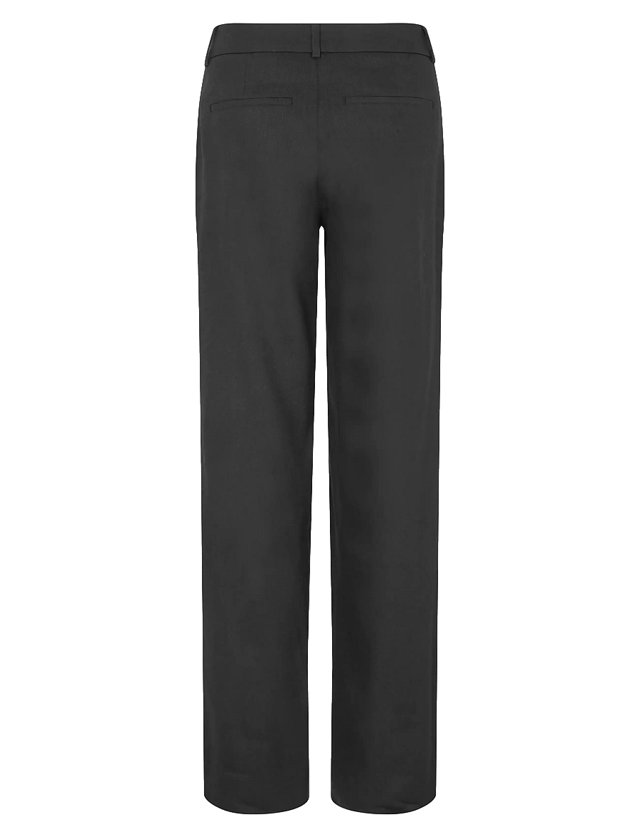 FIVEUNITS - DenaFV - hose mit geradem bein - black linen - 2