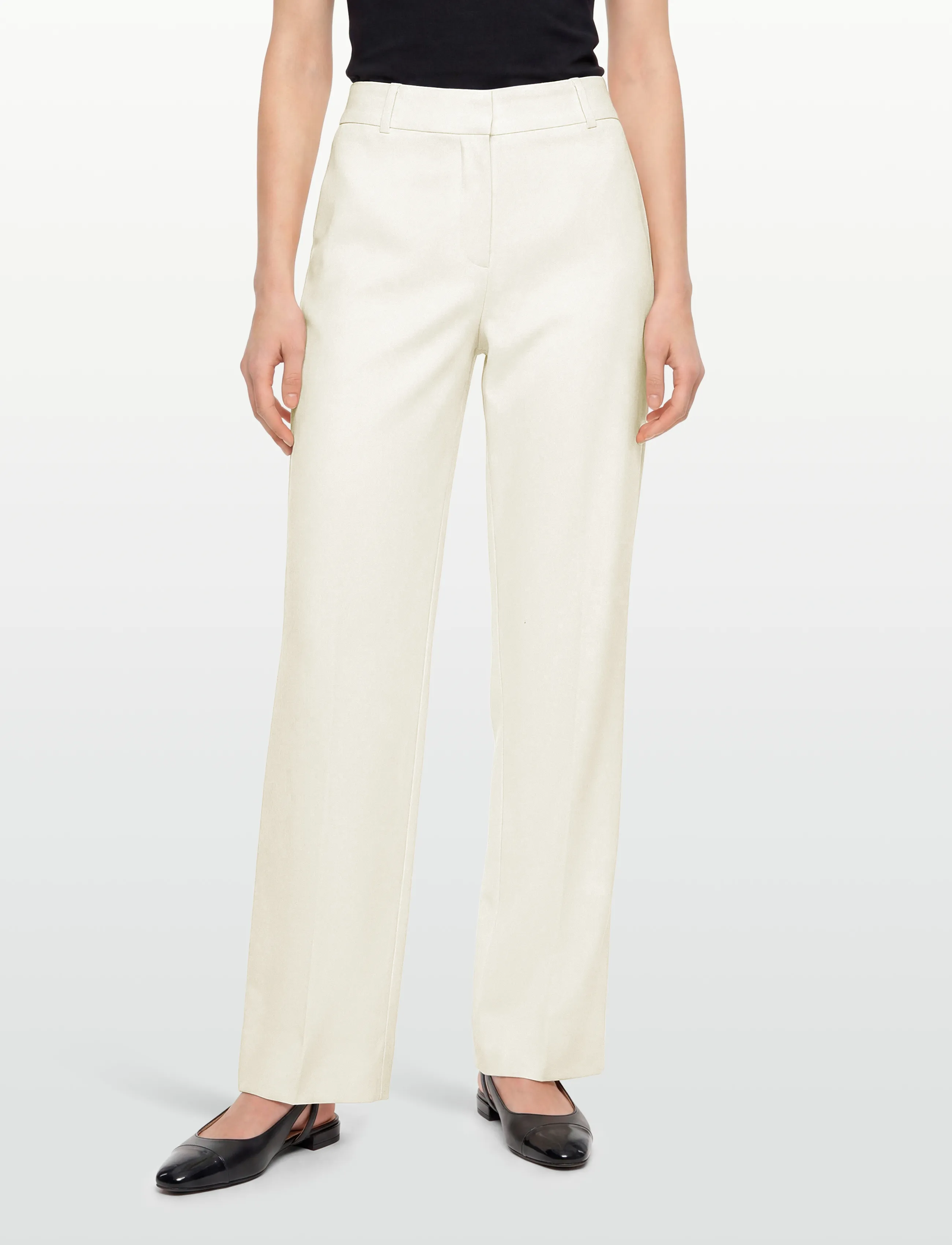FIVEUNITS - DenaFV - hørbukser - cream white linen - 3