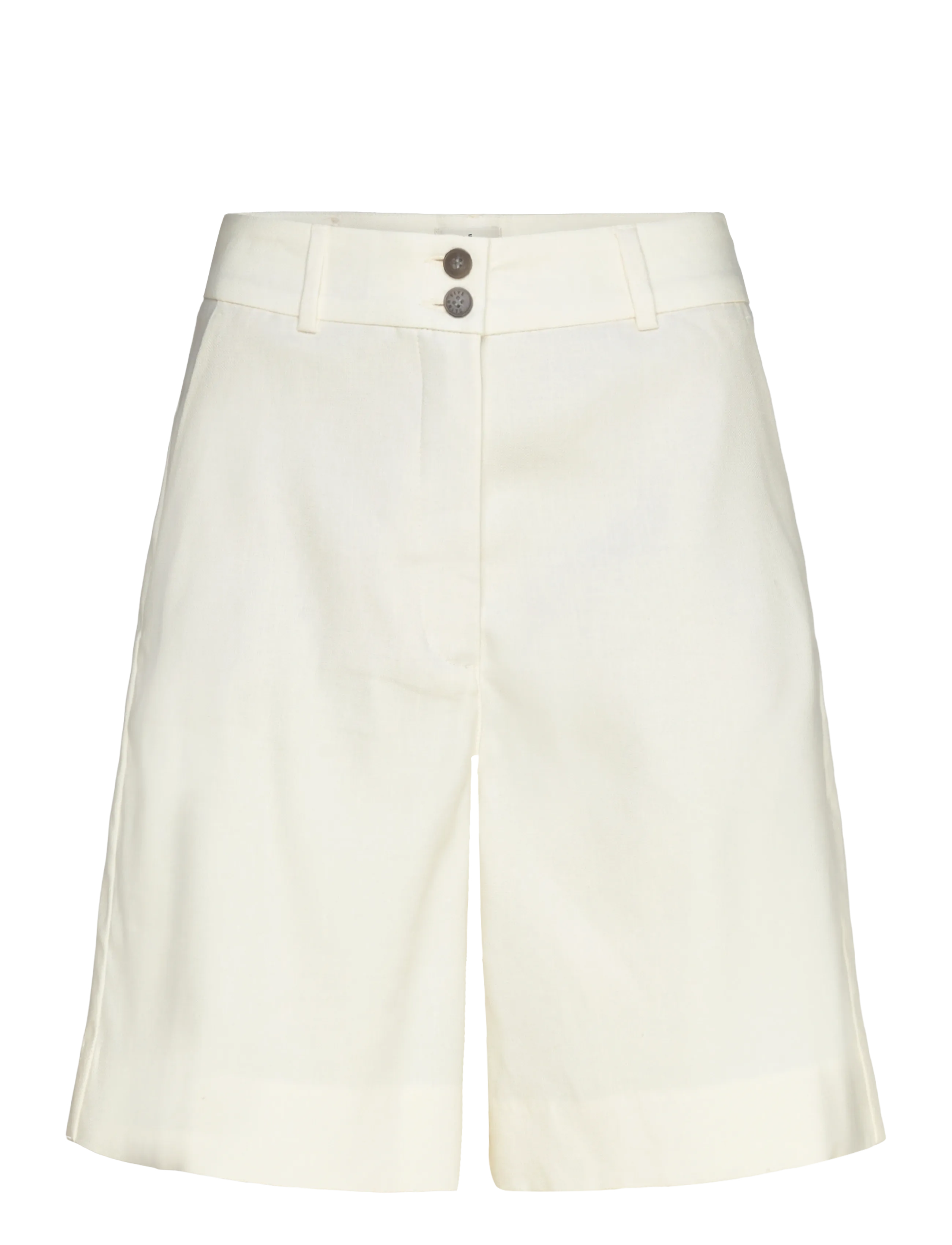 FIVEUNITS LauraFV Midi Shorts - Clothing - CREAM WHITE LINEN / cream