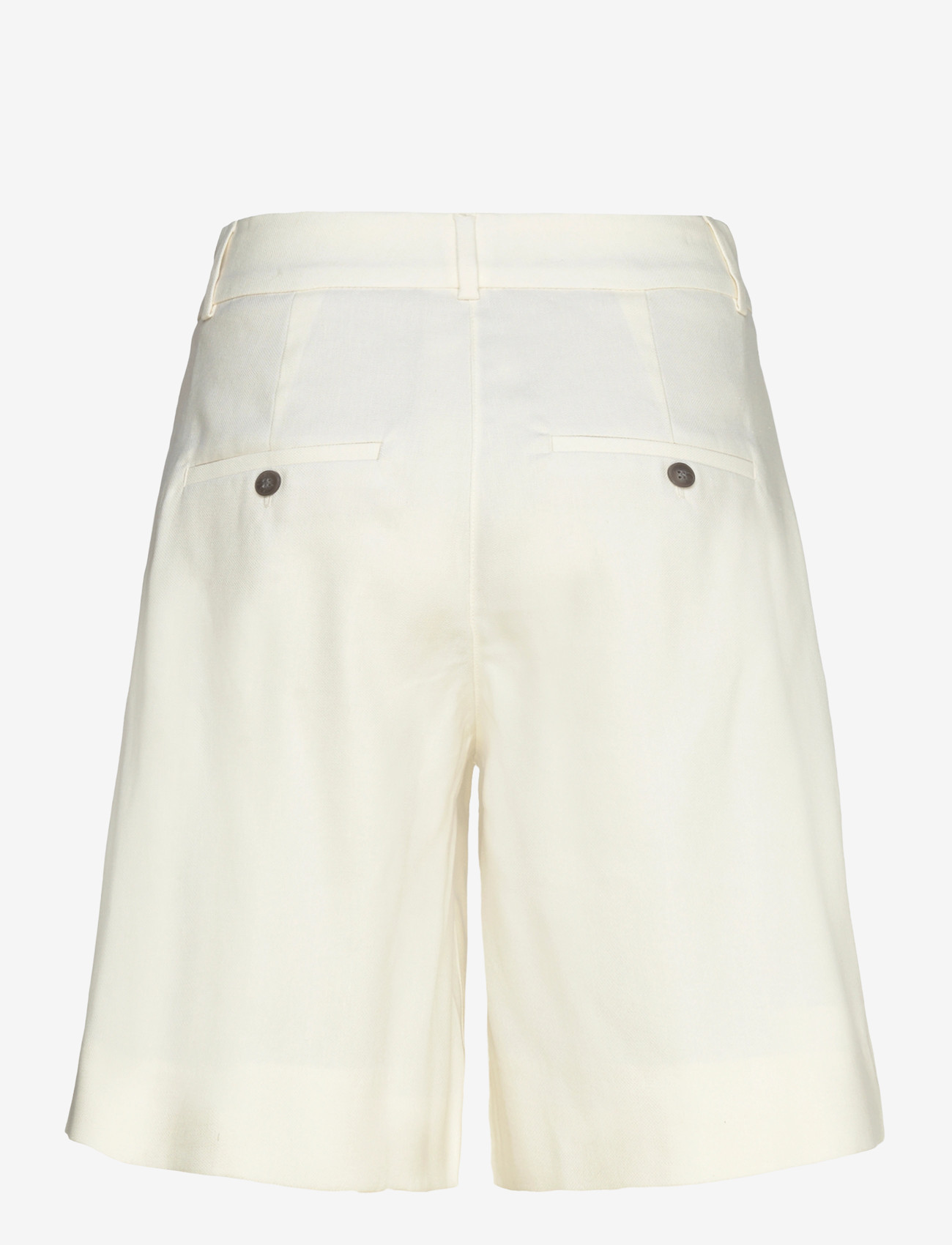 FIVEUNITS - LauraFV Midi Shorts - linased lühikesed püksid - cream white linen - 1