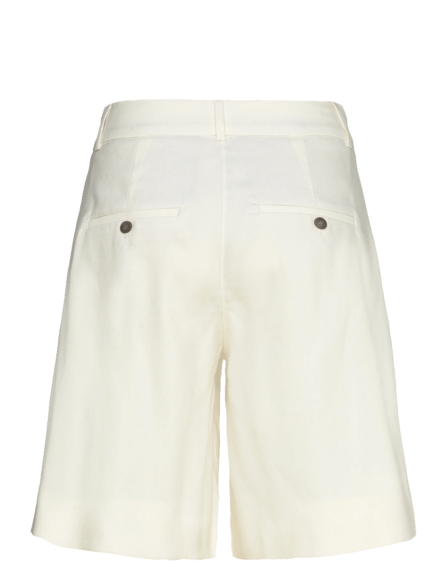 FIVEUNITS - LauraFV Midi Shorts - hørshorts - cream white linen - 2