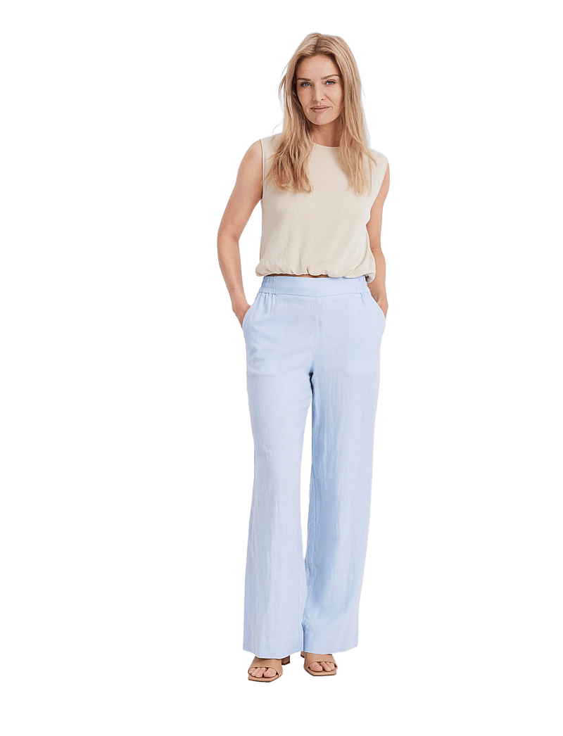 FIVEUNITS - LineaFV - linnebyxor - sky blue - 0