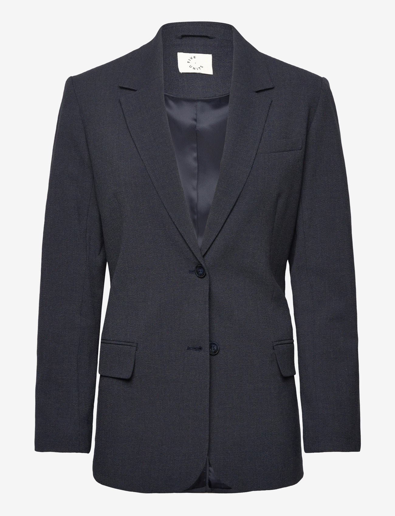 FIVEUNITS - HannahFV - einreihige blazer - blue grey melange - 0
