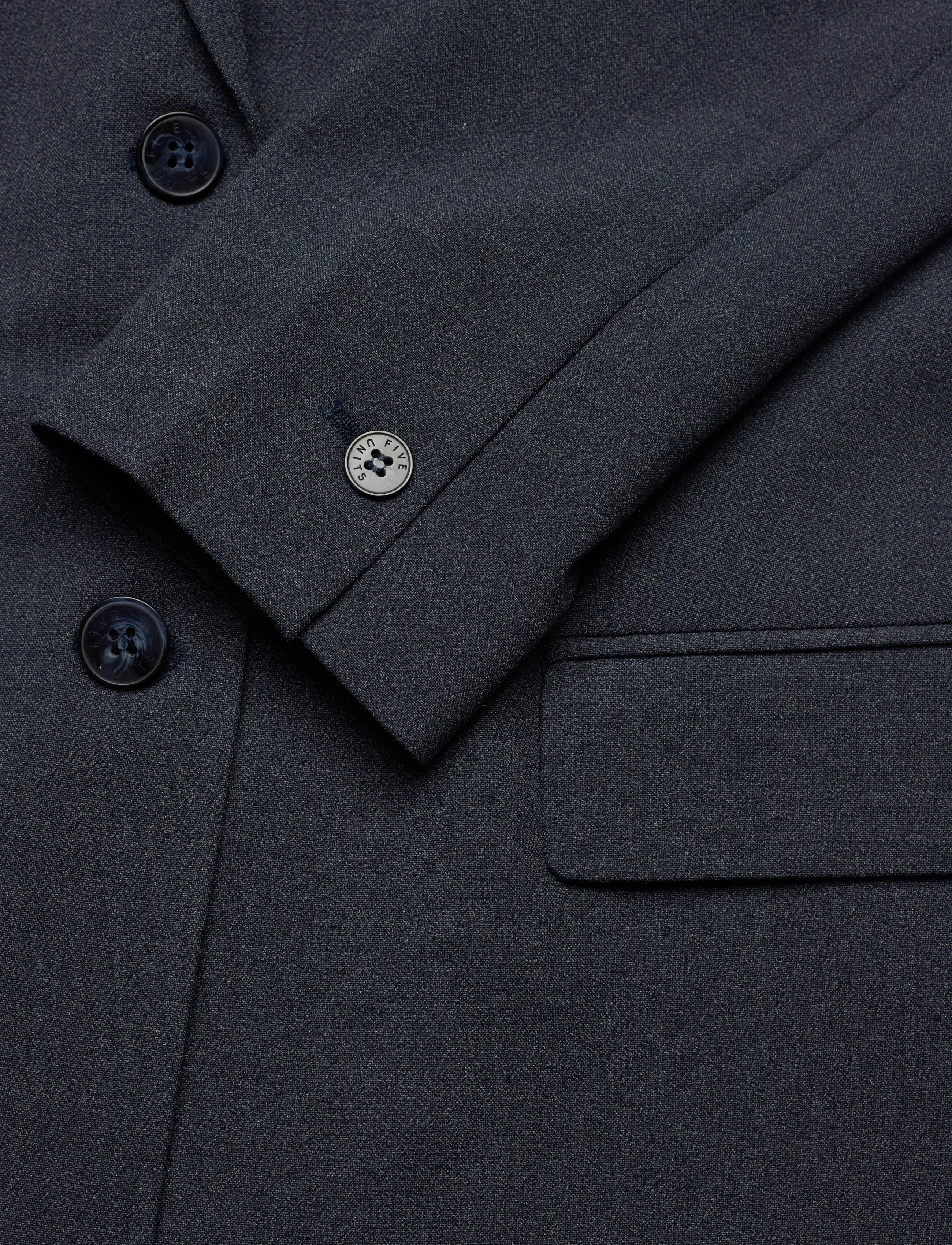 FIVEUNITS - HannahFV - vienaeiliai švarkai - blue grey melange - 5