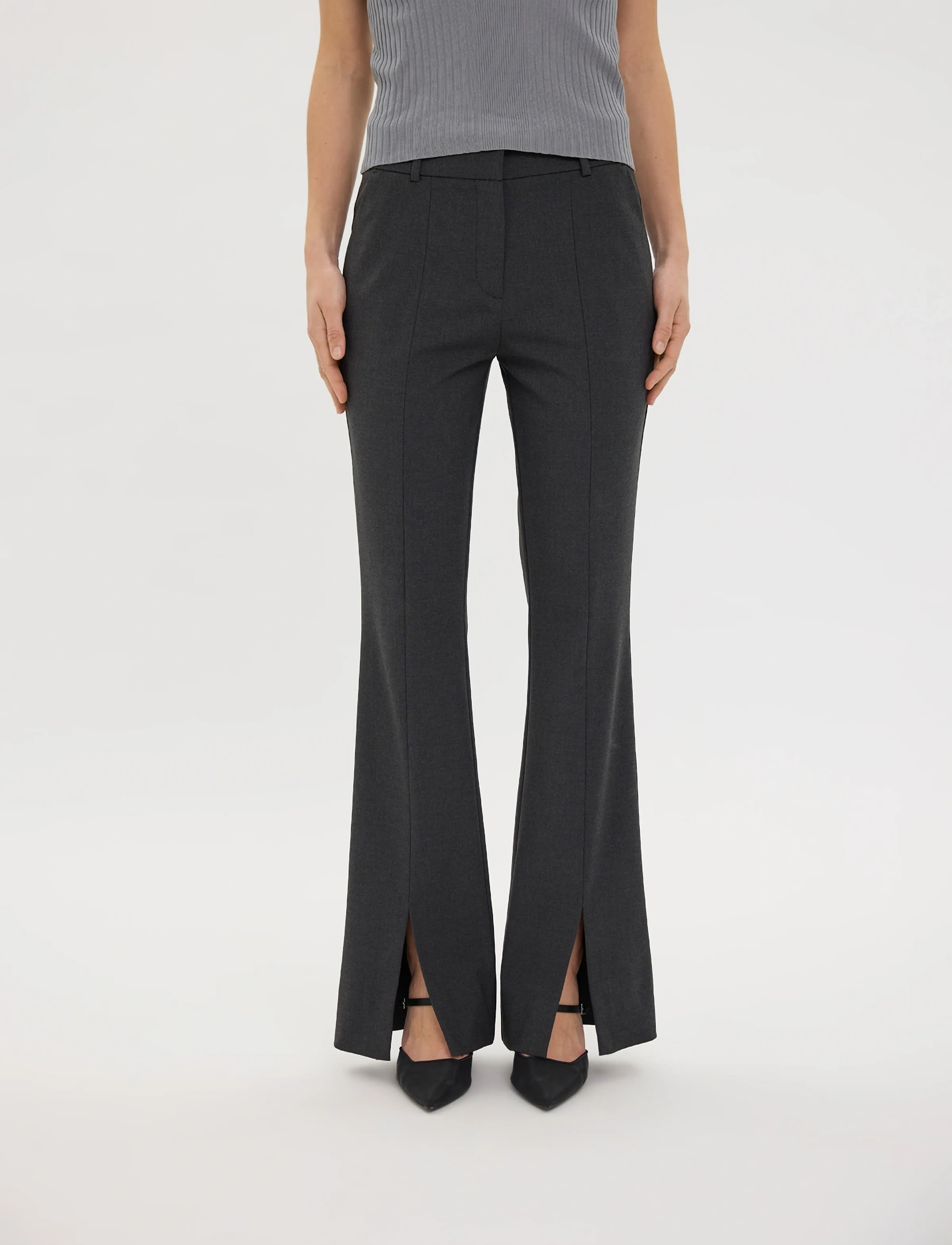 FIVEUNITS - ClaraFV - ar zvanveida galiem - charcoal melange - 3