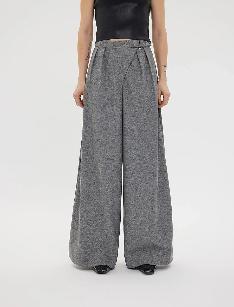 FIVEUNITS - UmaFV - hosen mit weitem bein - pepper melange - 3
