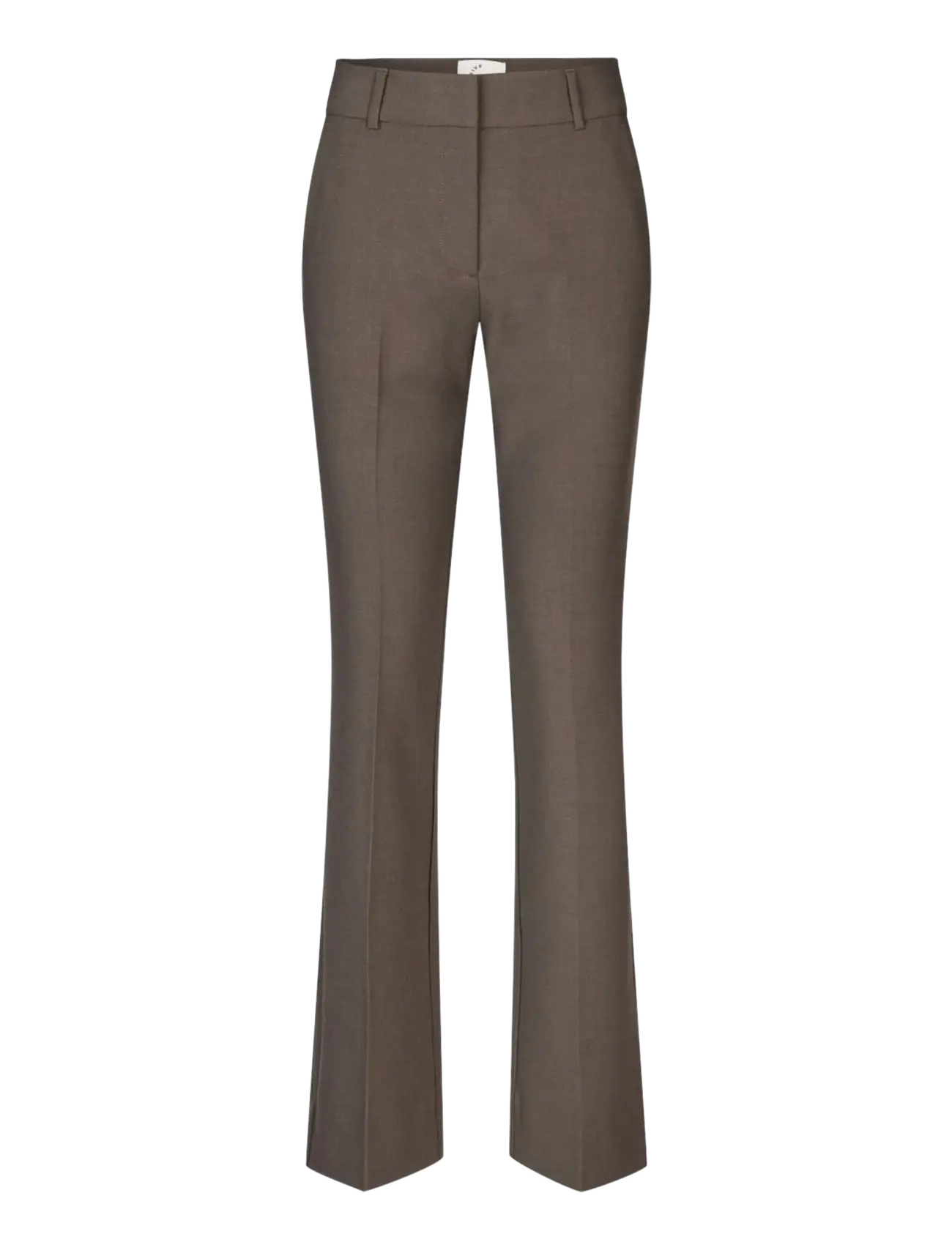 FIVEUNITS - ClaraFV - flare bukser - mud brown melange - 1