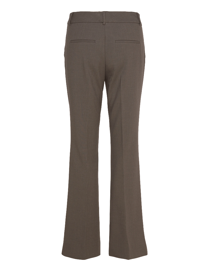 FIVEUNITS - ClaraFV - flare bukser - mud brown melange - 1