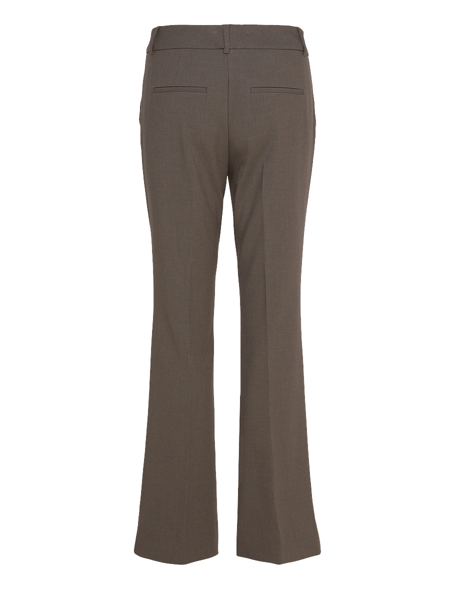 FIVEUNITS - ClaraFV - flare bukser - mud brown melange - 2