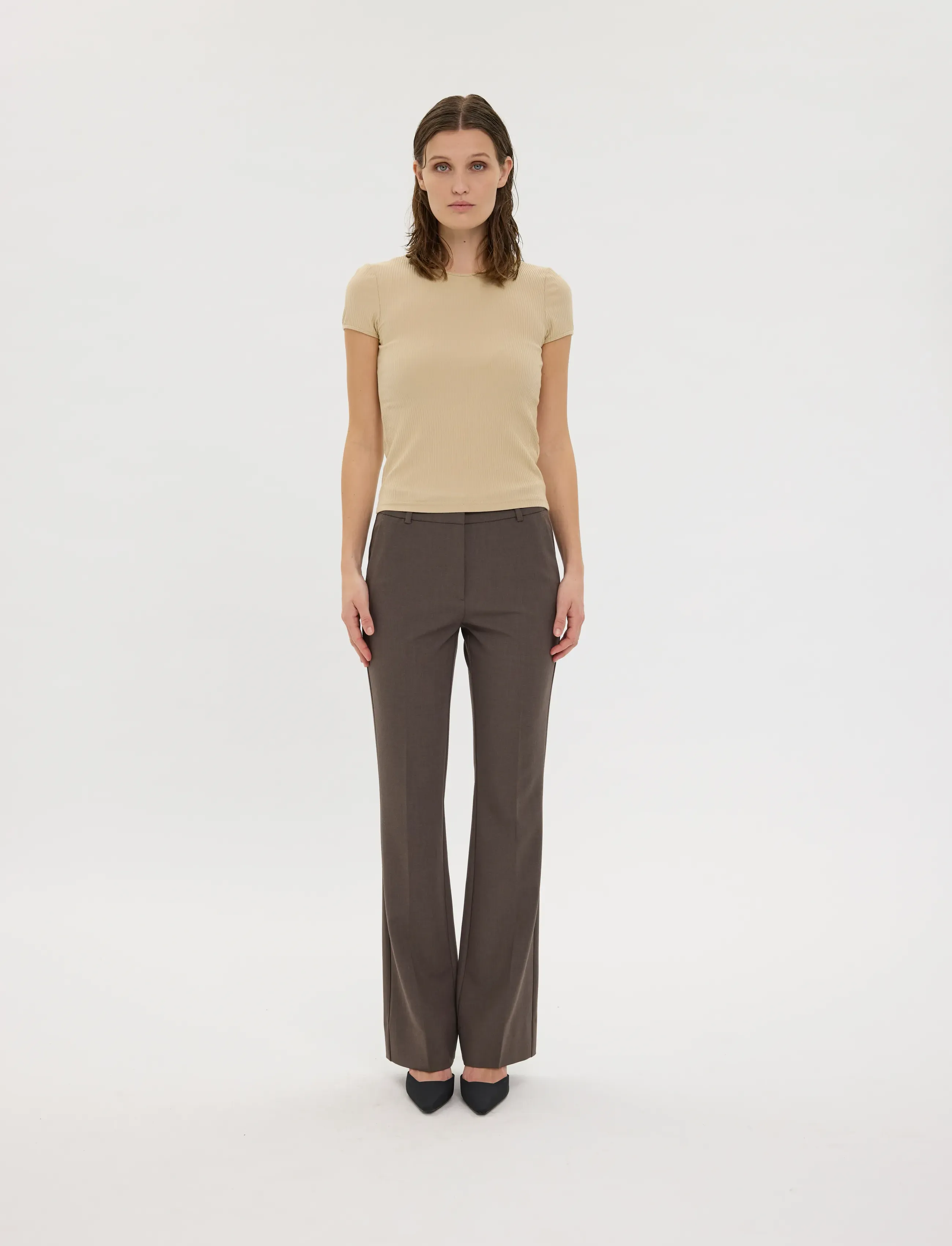 FIVEUNITS Clarafv, 30 Long, Trousers, Braun - Flared, Frauen