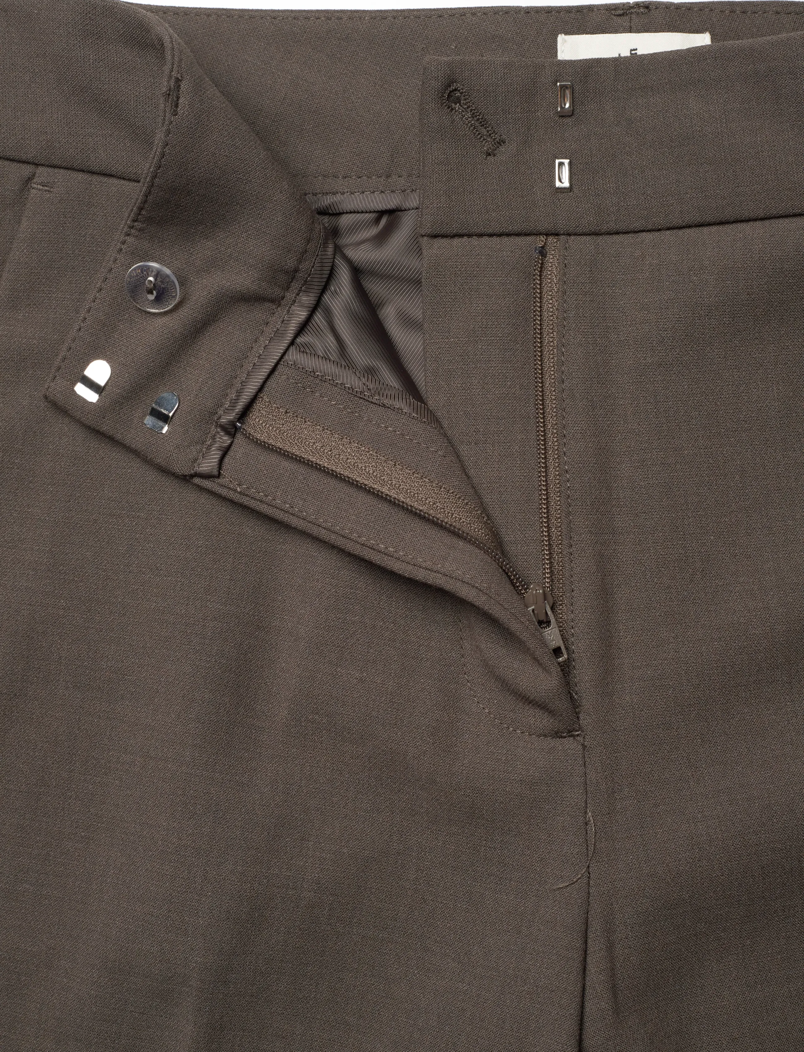 FIVEUNITS - ClaraFV - flare bukser - mud brown melange - 5