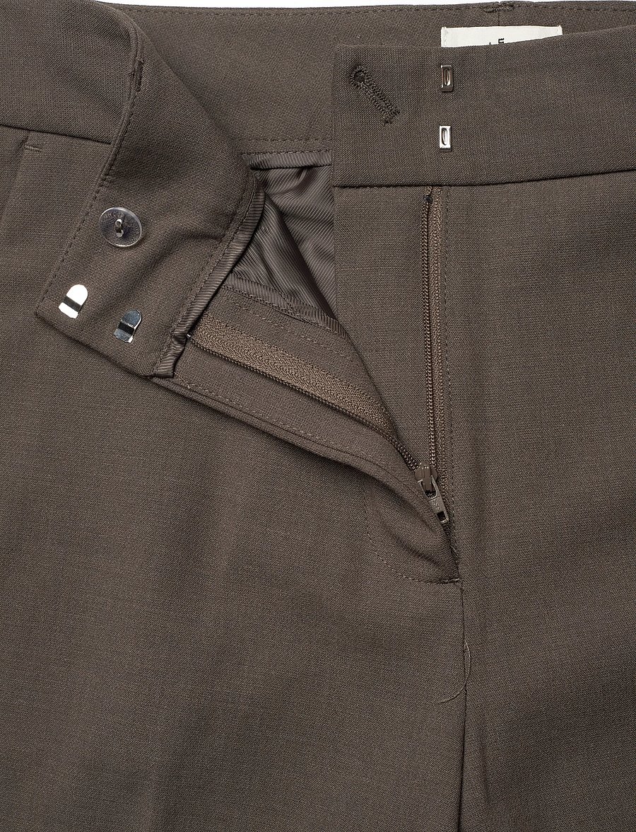 FIVEUNITS - ClaraFV - flare bukser - mud brown melange - 5