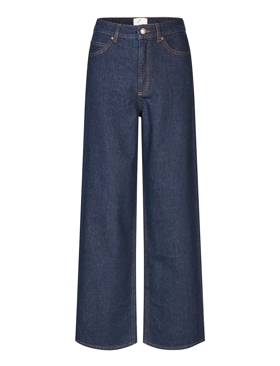 FIVEUNITS - AbbyFV - hosen mit weitem bein - dark rinse - 1