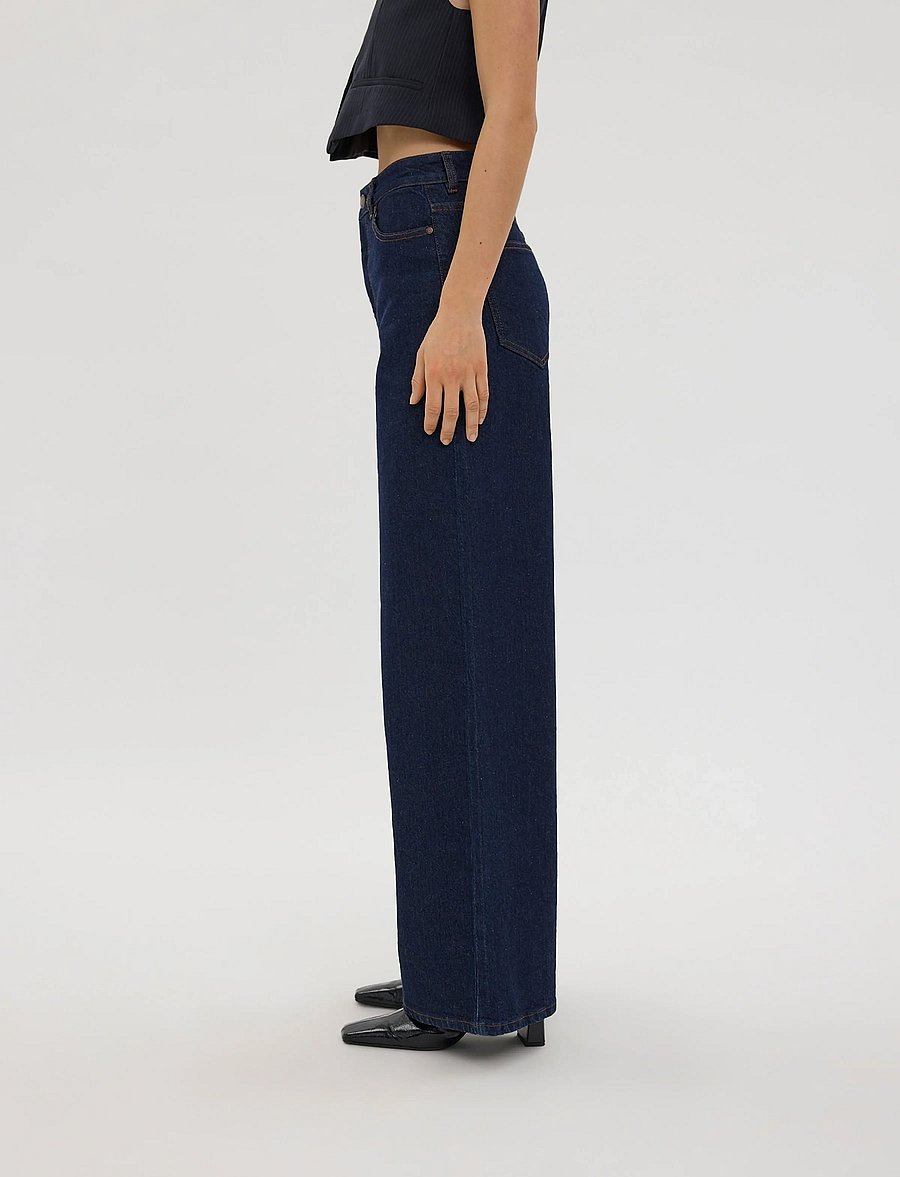 FIVEUNITS - AbbyFV - hosen mit weitem bein - dark rinse - 5