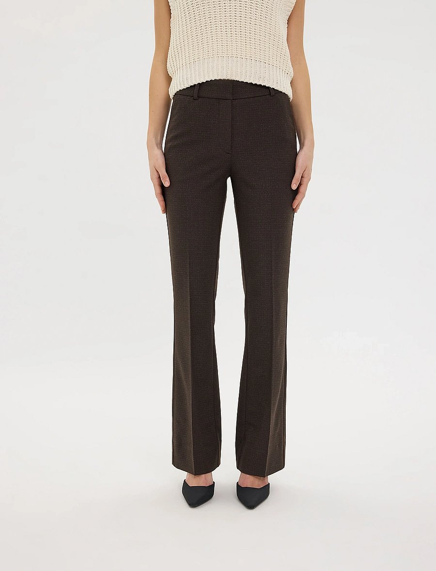 FIVEUNITS - ClaraFV - trumpettihousut - mocca check - 3