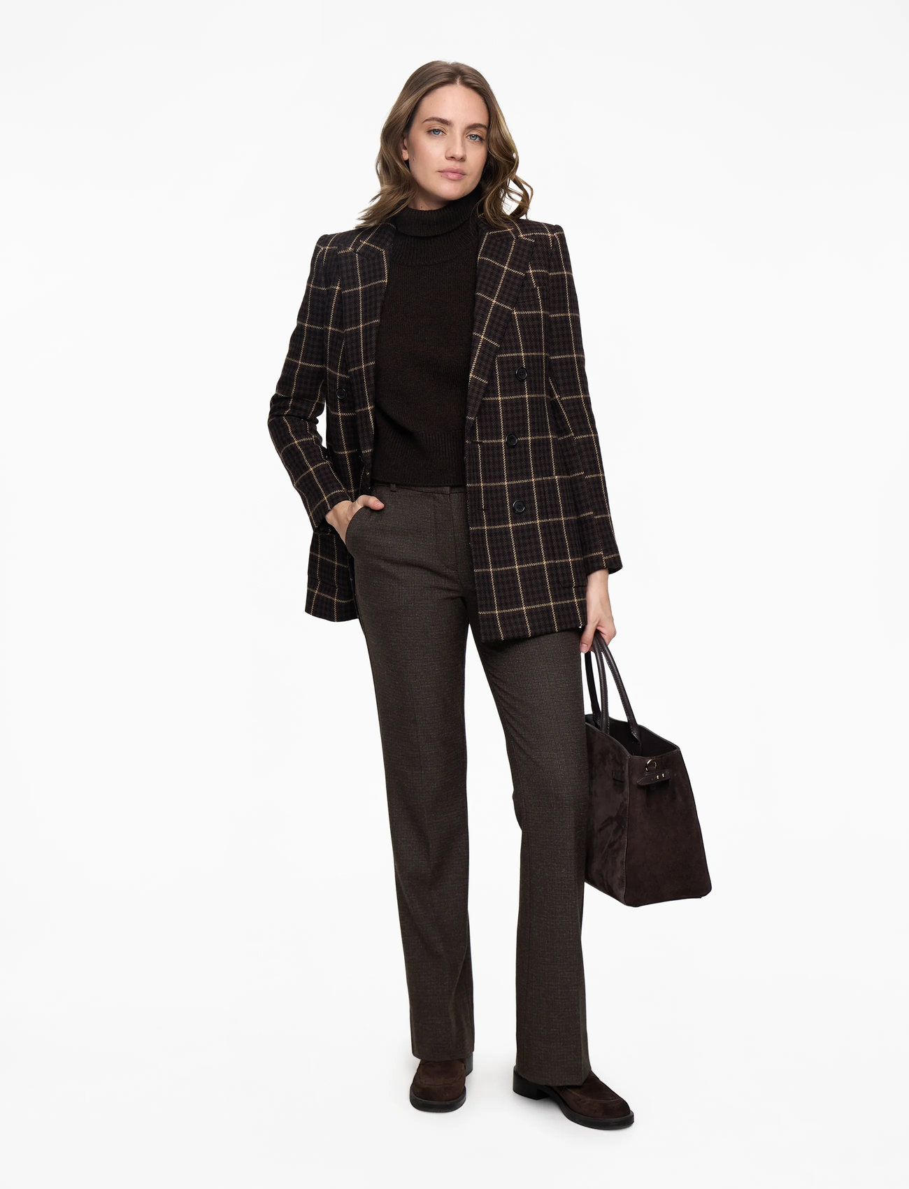 FIVEUNITS - ClaraFV - tailored trousers - mocca check - 1