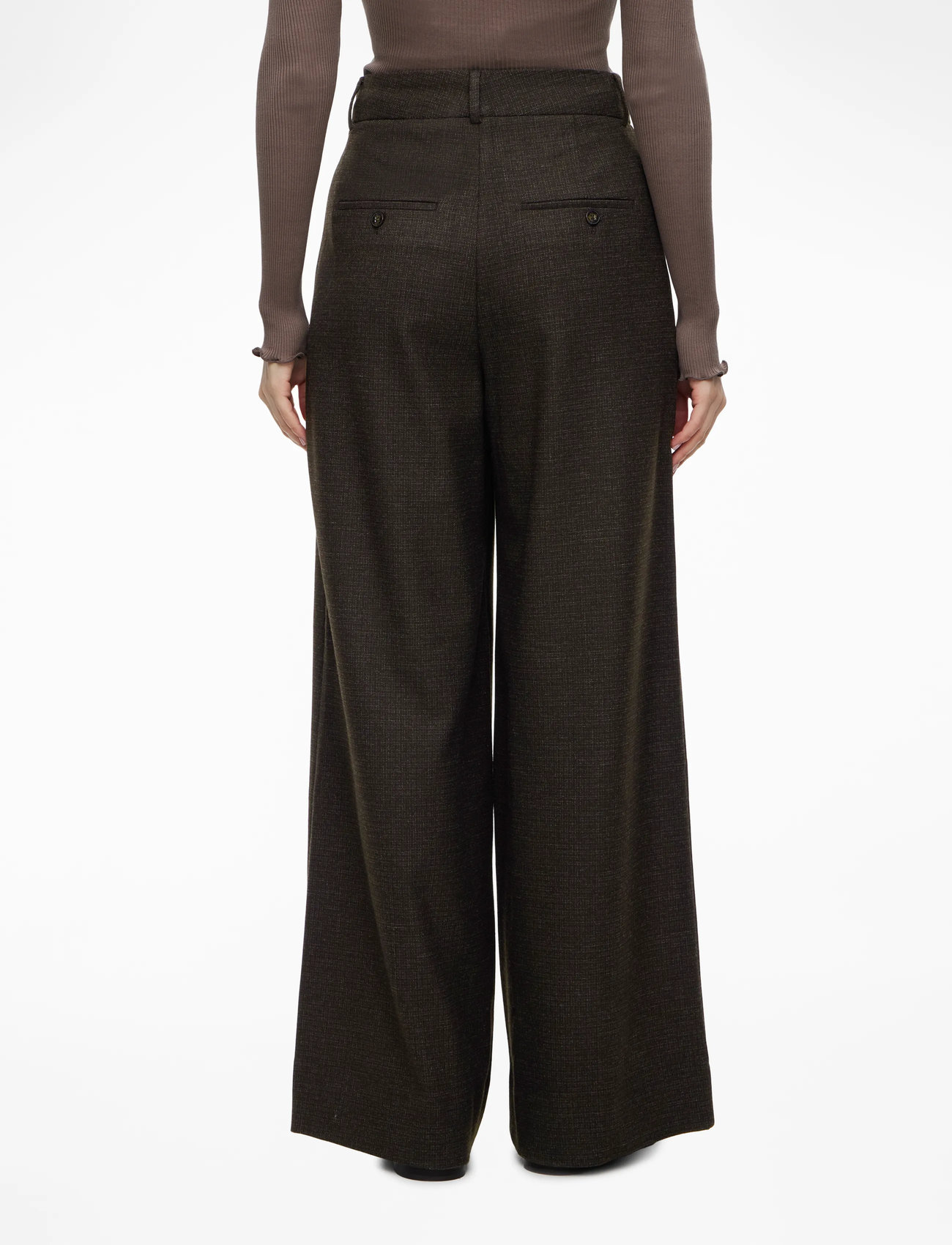 FIVEUNITS - LauraFV - hosen mit weitem bein - mocca check - 3